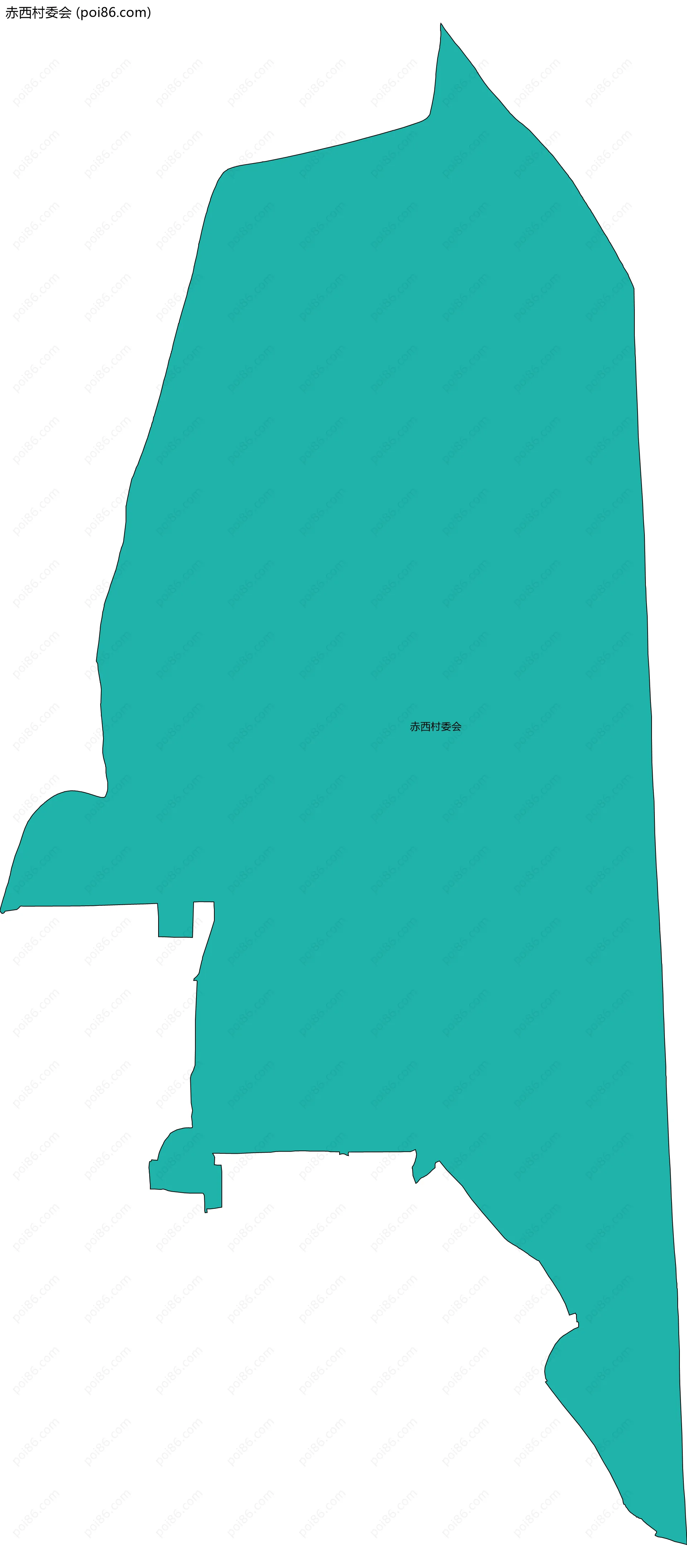 赤西村委会边界地图