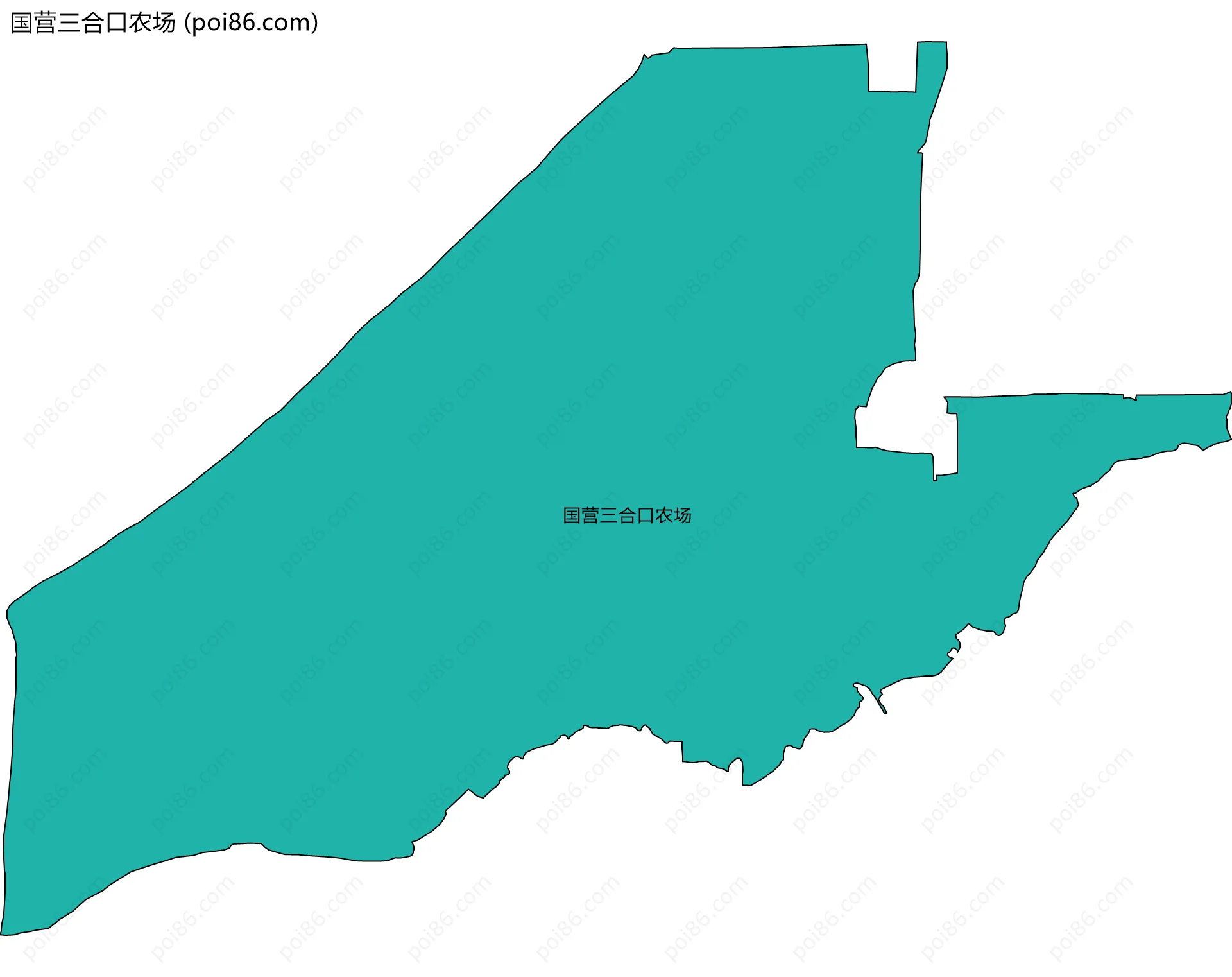 国营三合口农场边界地图