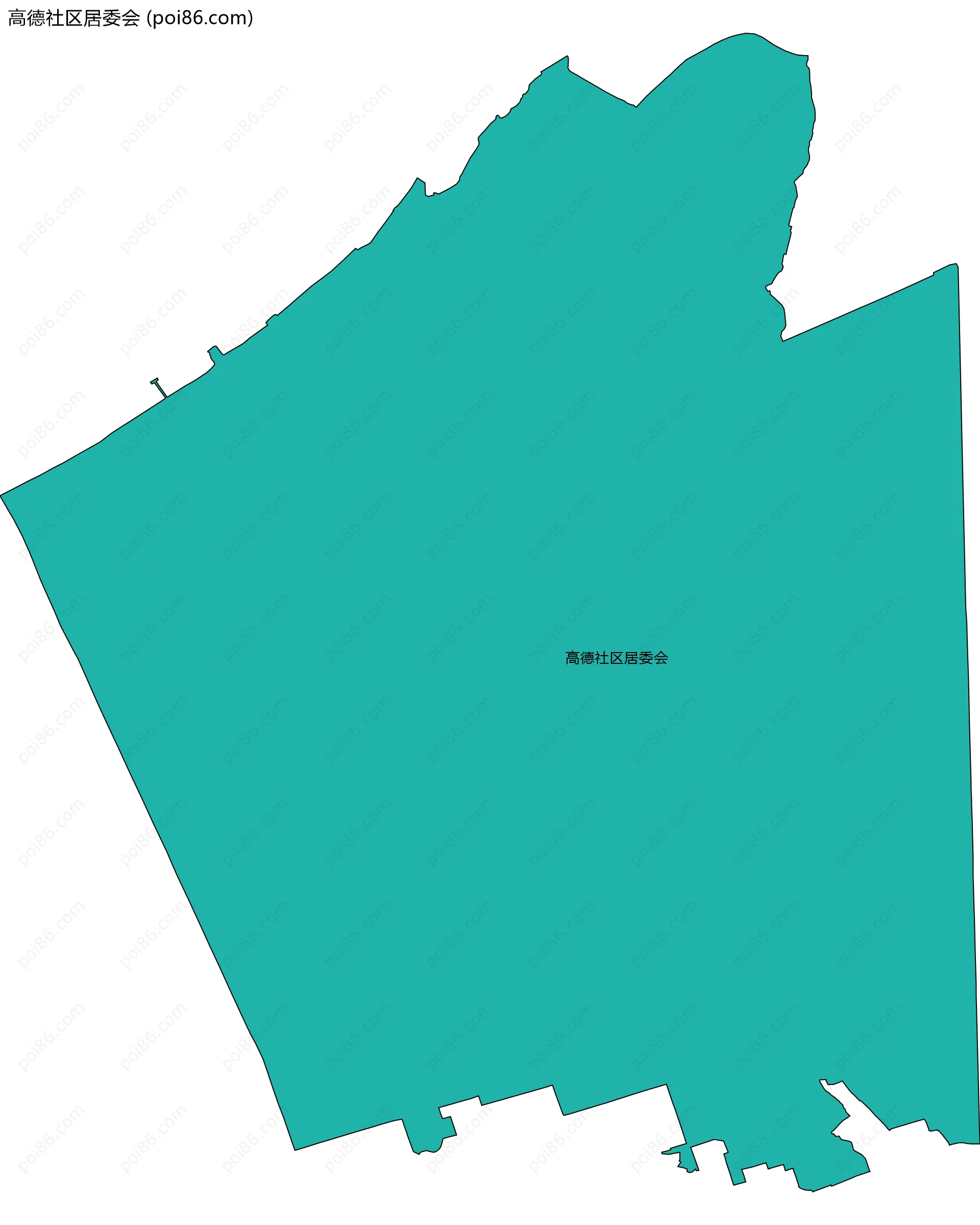高德社区居委会边界地图