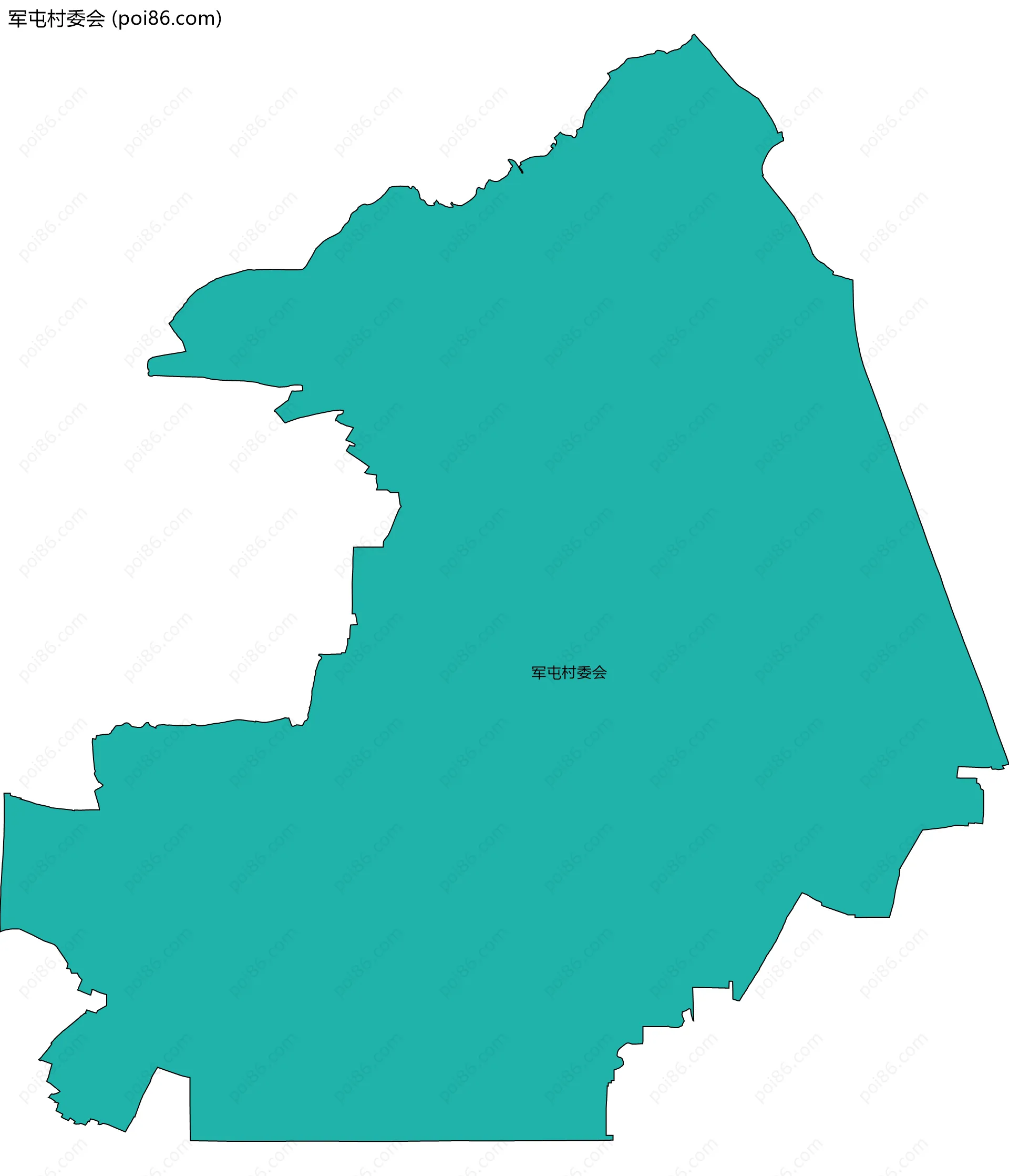 军屯村委会边界地图