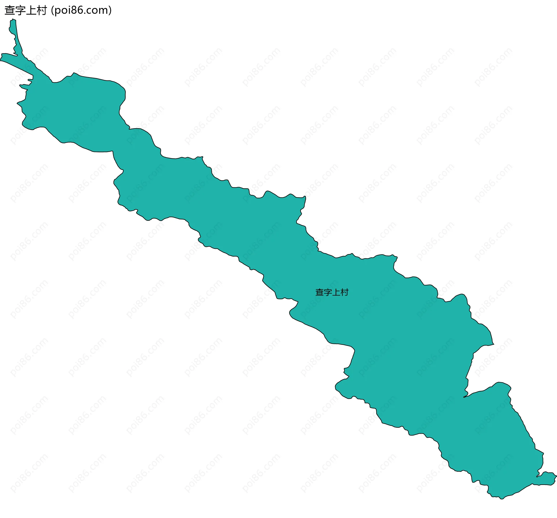 查字上村边界地图