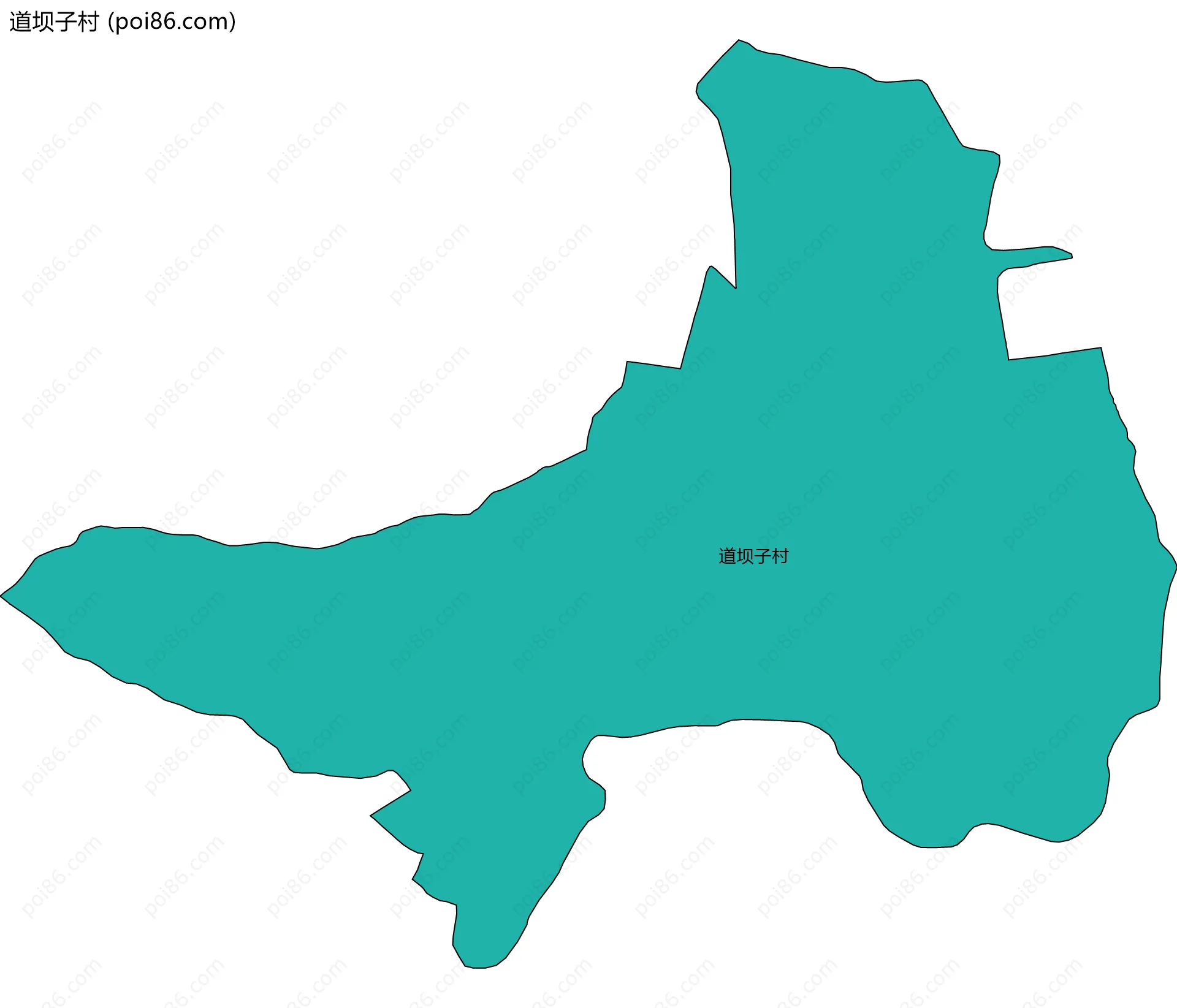 道坝子村边界地图
