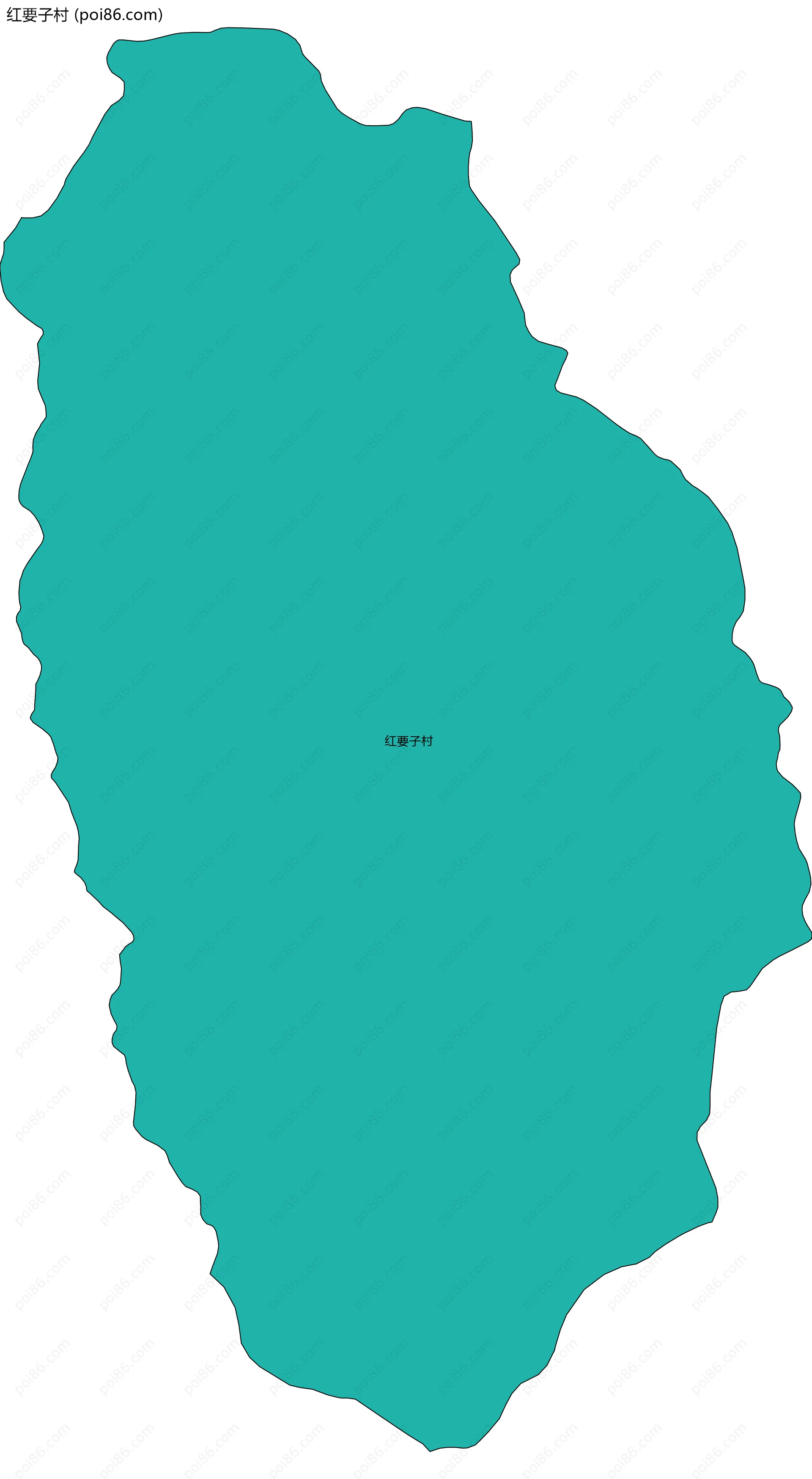 红要子村边界地图