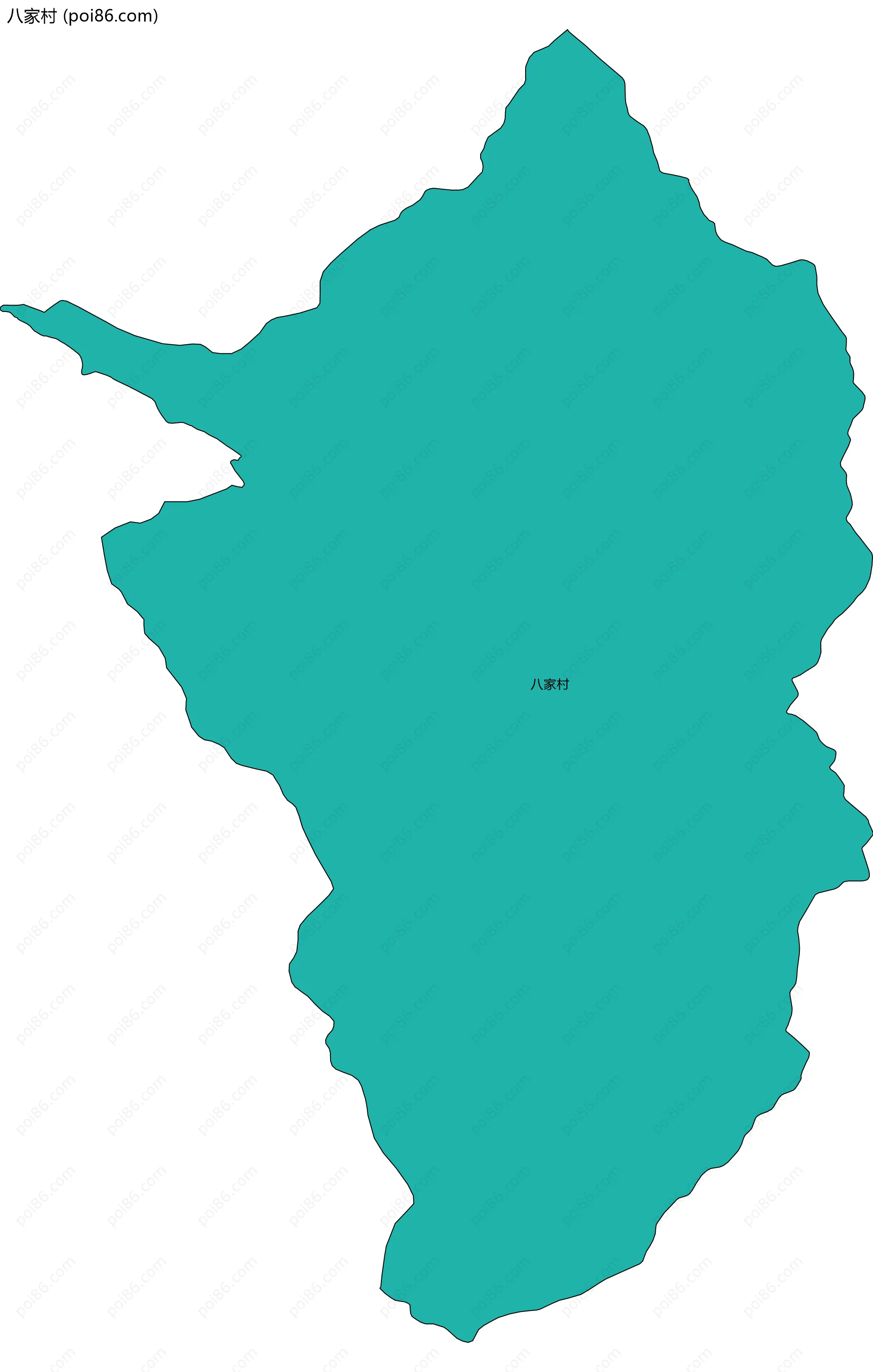 八家村边界地图