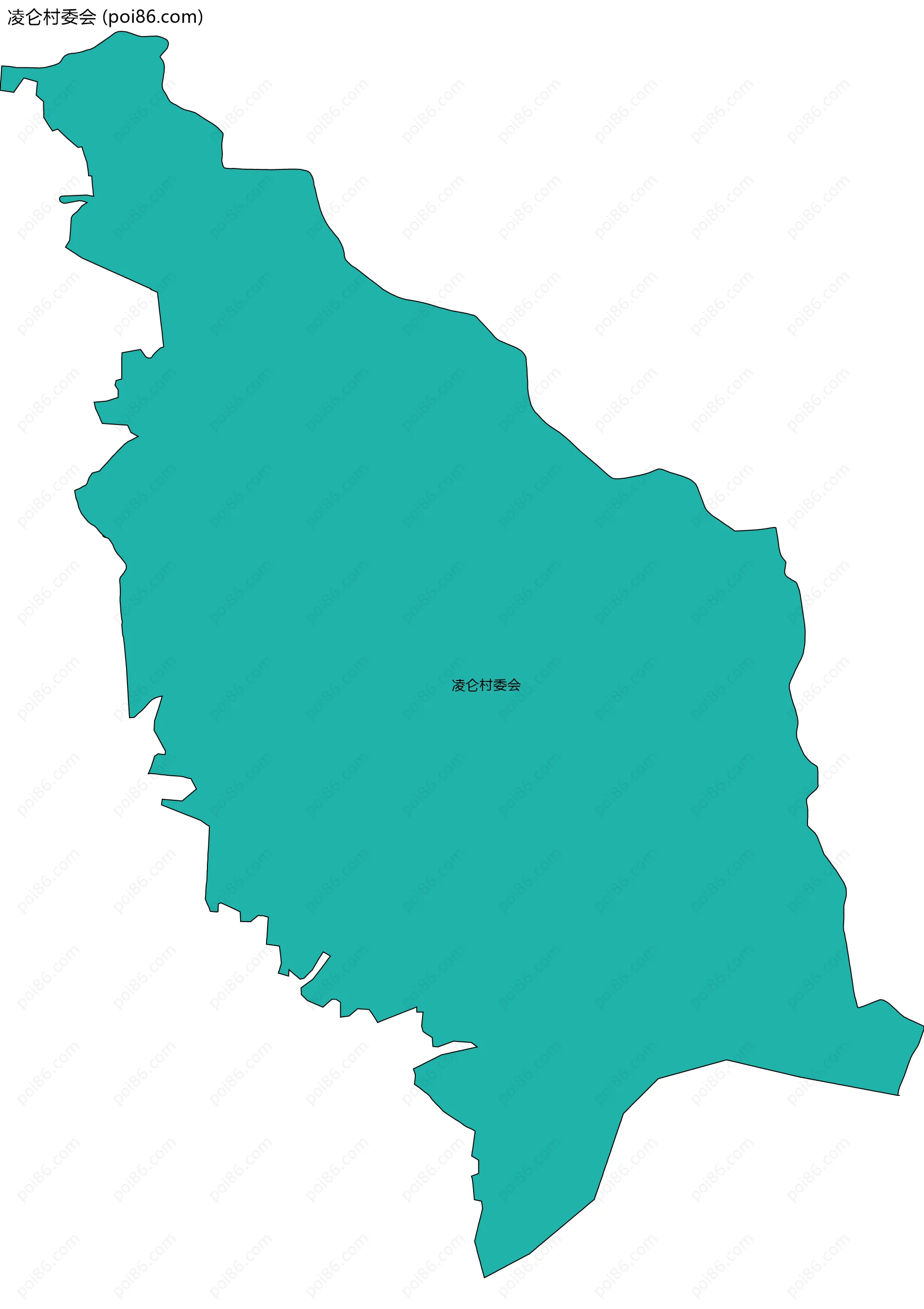 凌仑村委会边界地图