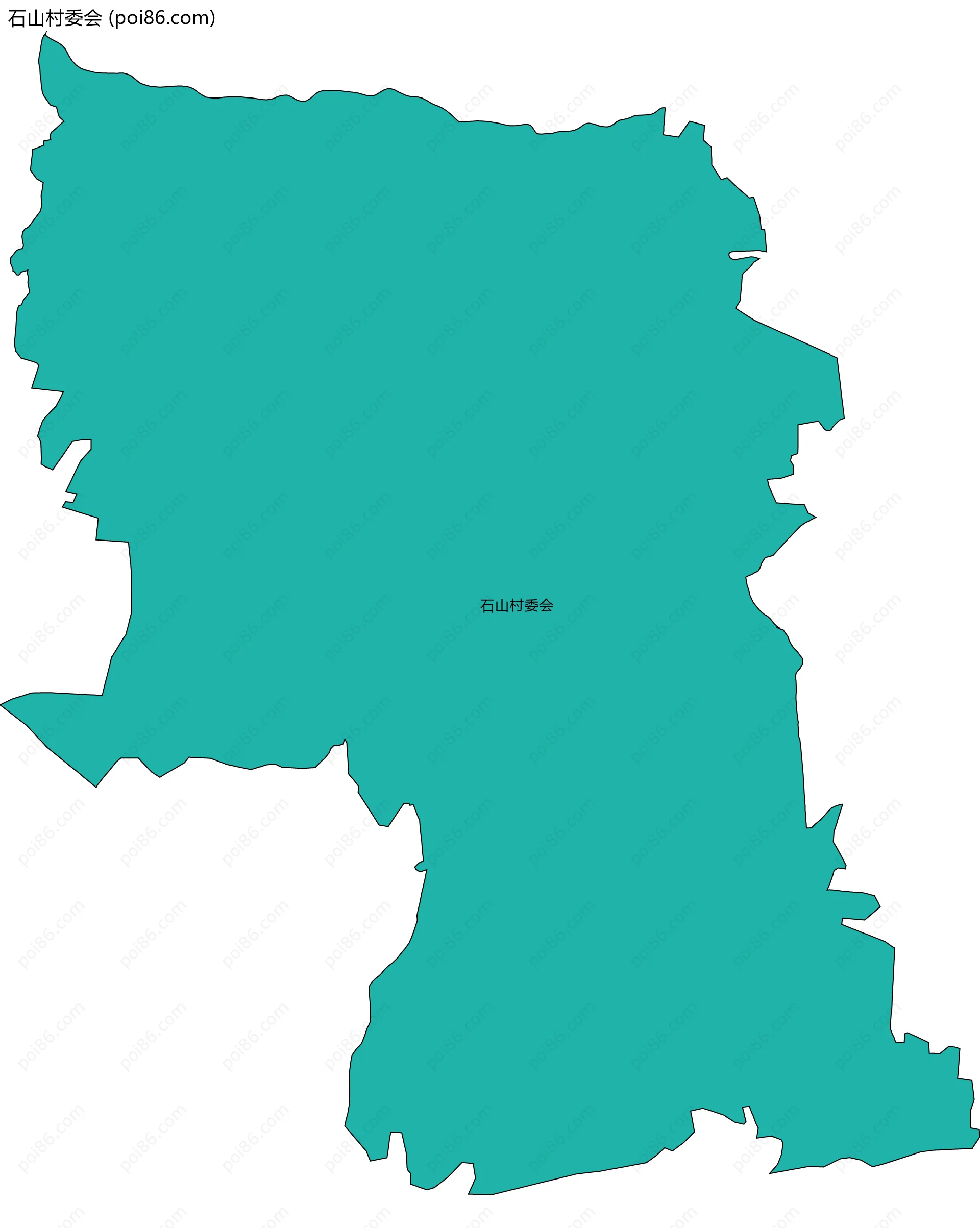 石山村委会边界地图