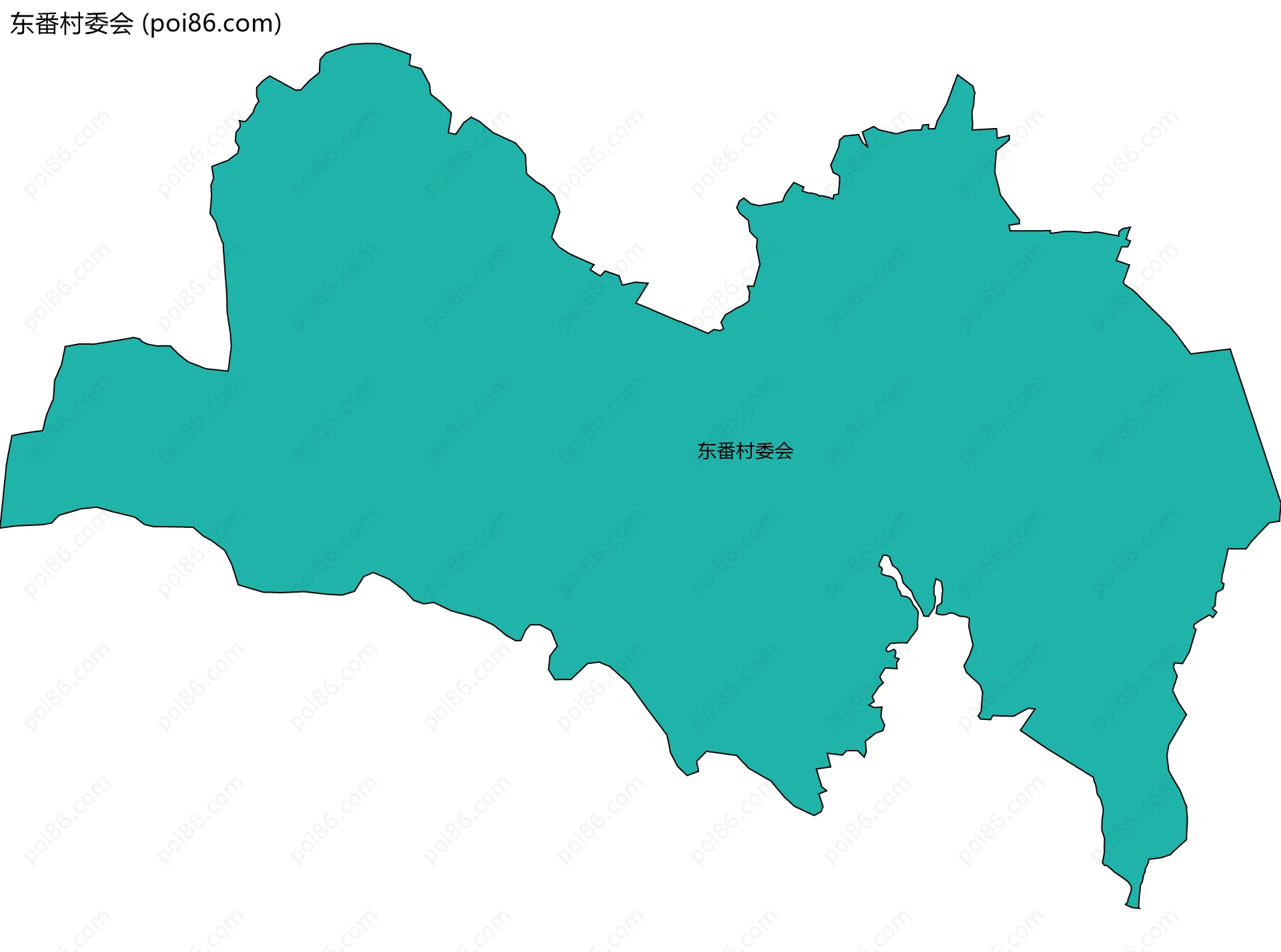 东番村委会边界地图