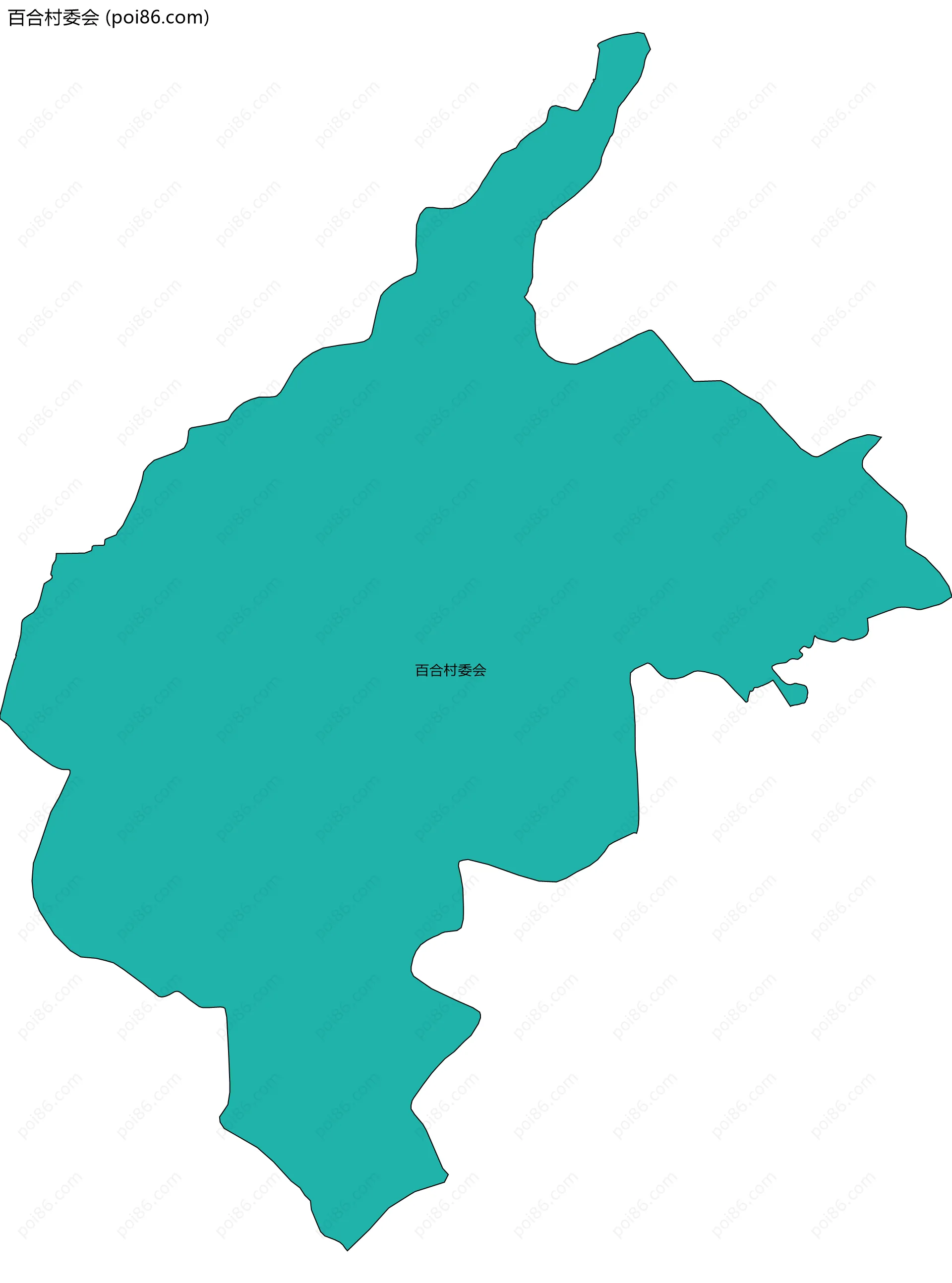 百合村委会边界地图