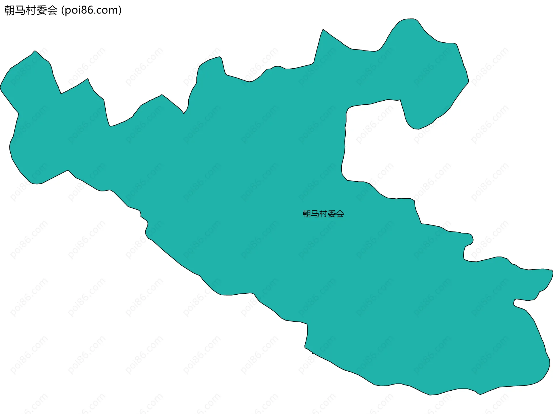 朝马村委会边界地图