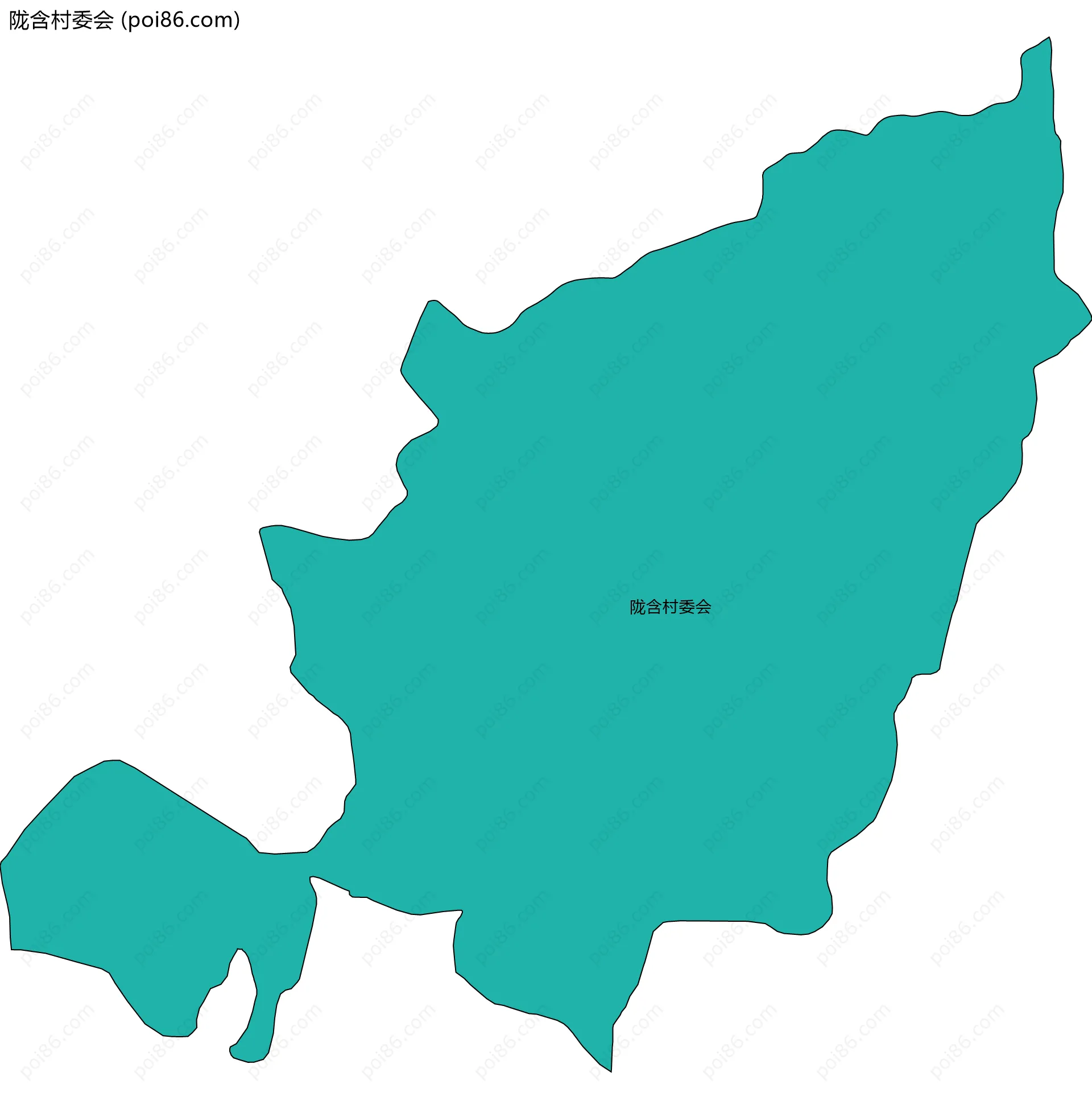 陇含村委会边界地图