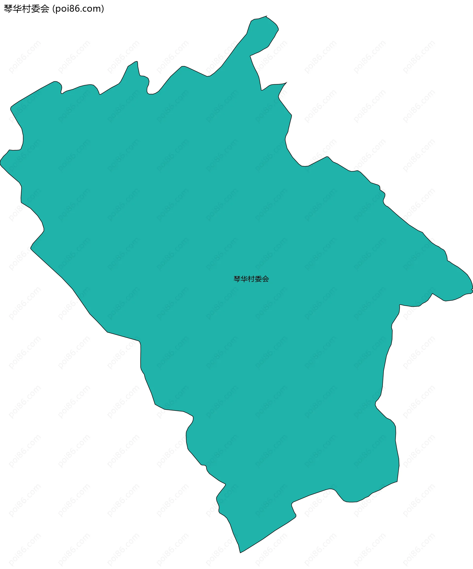 琴华村委会边界地图