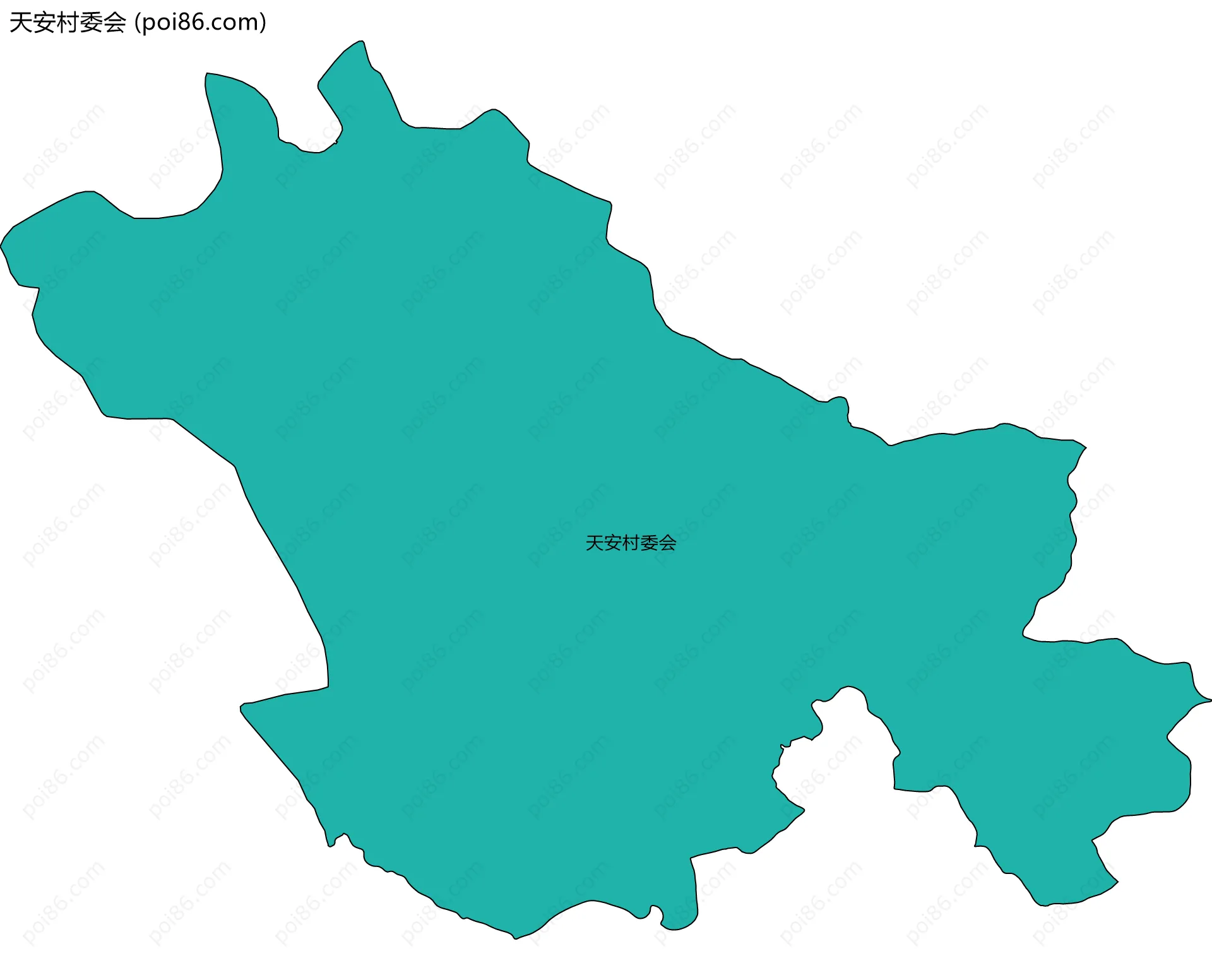 天安村委会边界地图