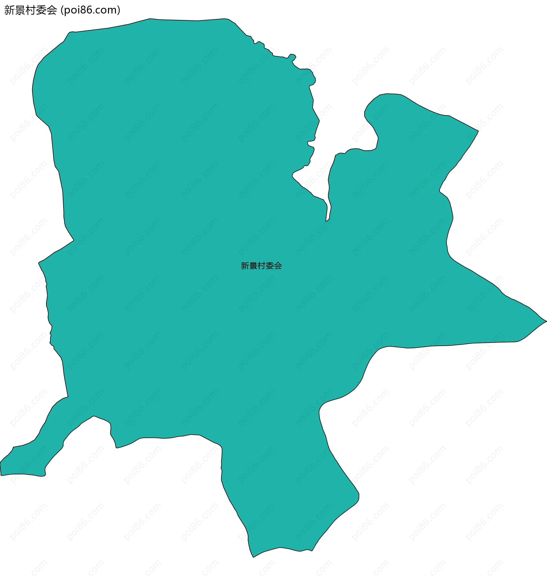 新景村委会边界地图