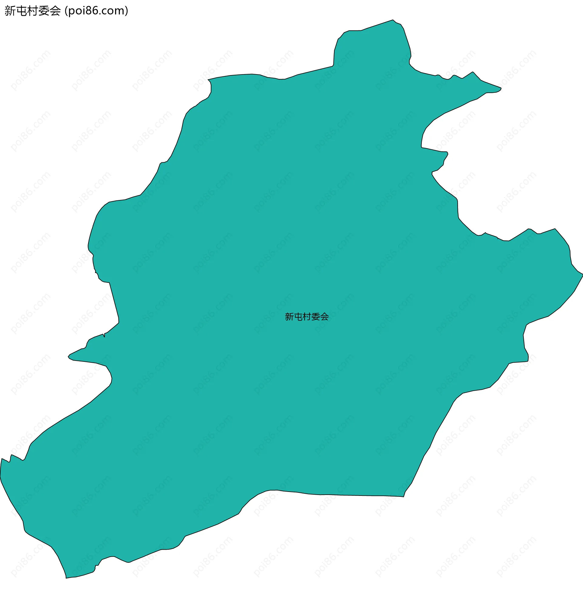 新屯村委会边界地图