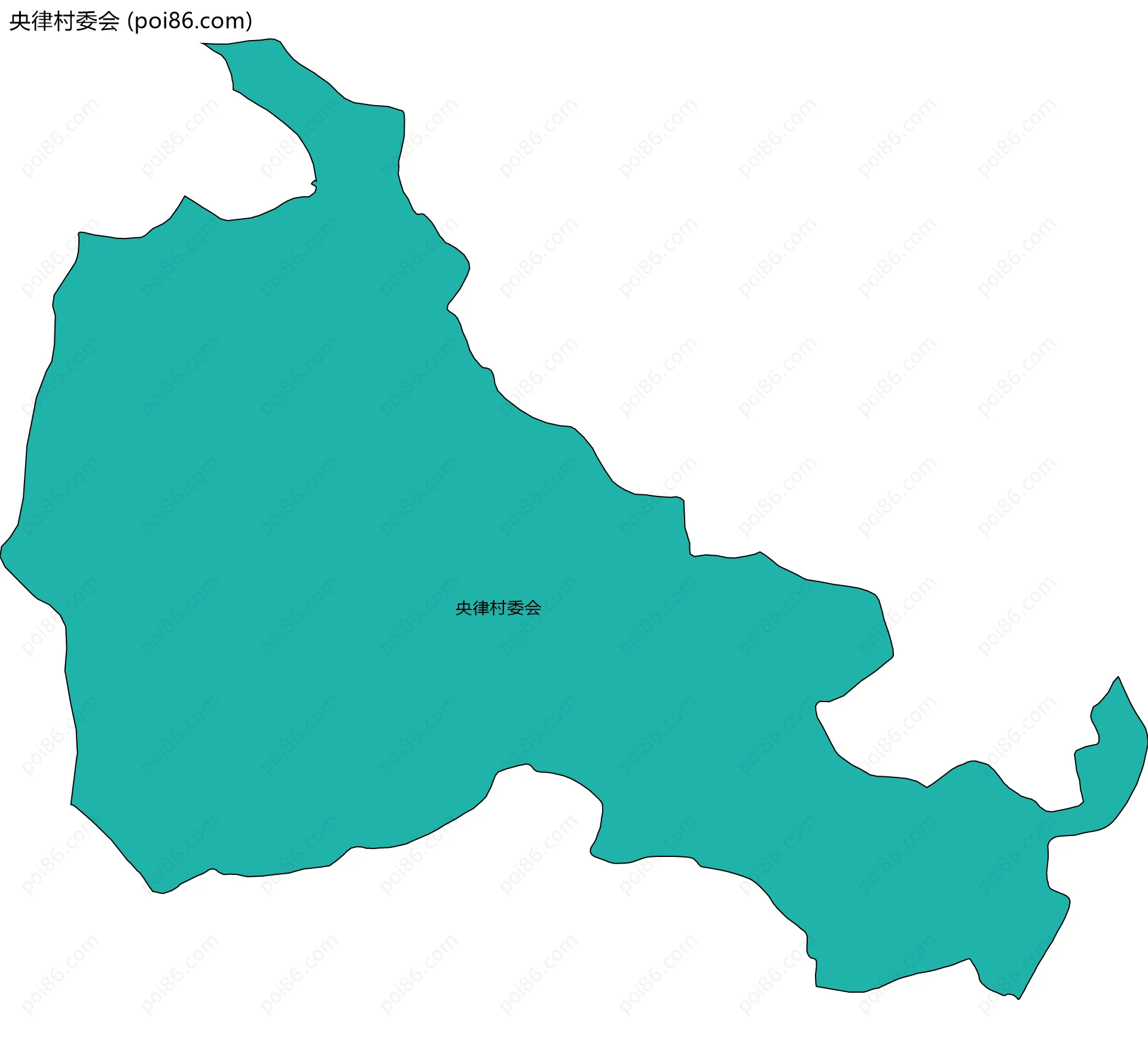 央律村委会边界地图