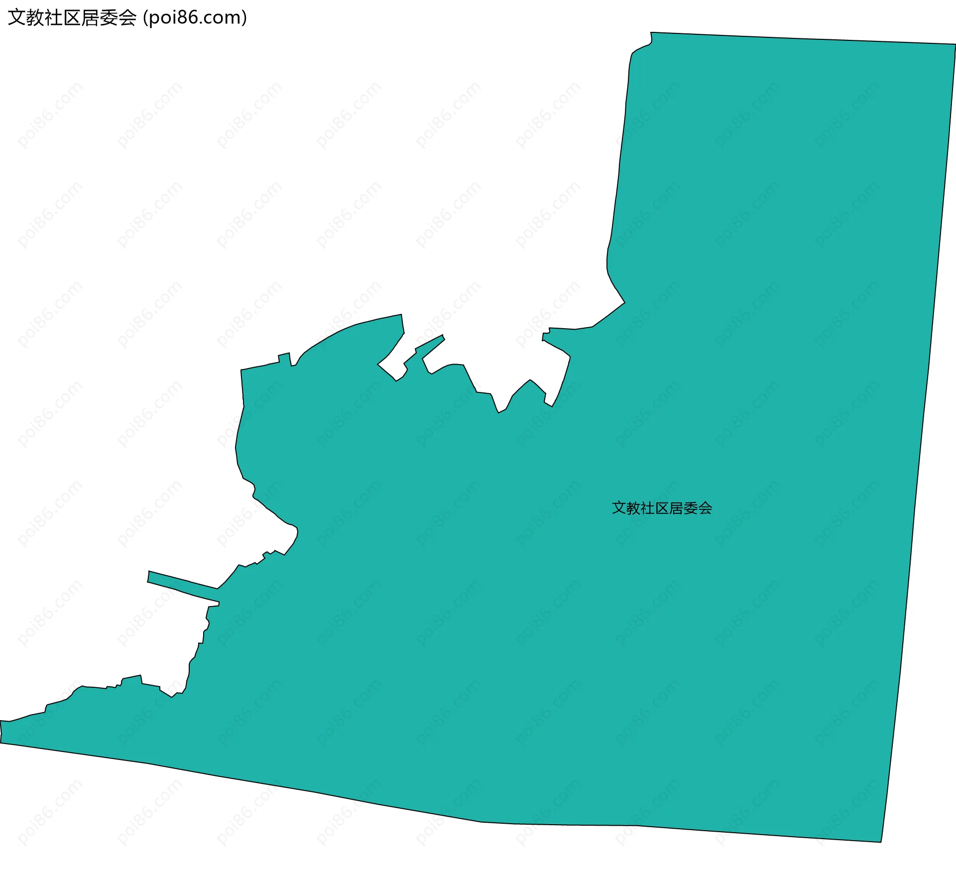 文教社区居委会边界地图