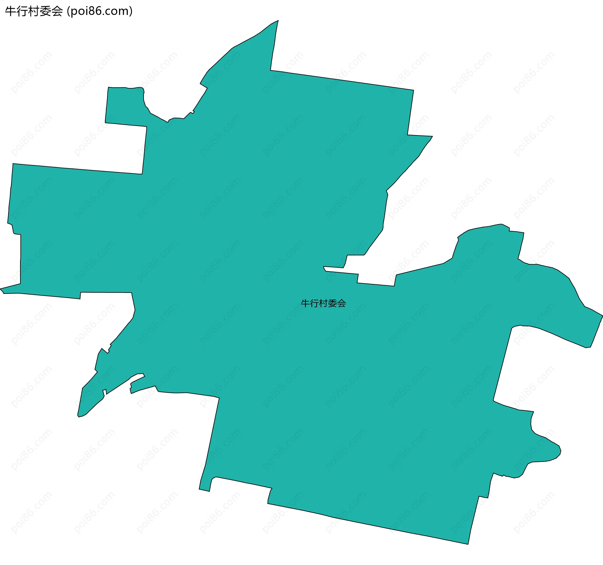 牛行村委会边界地图