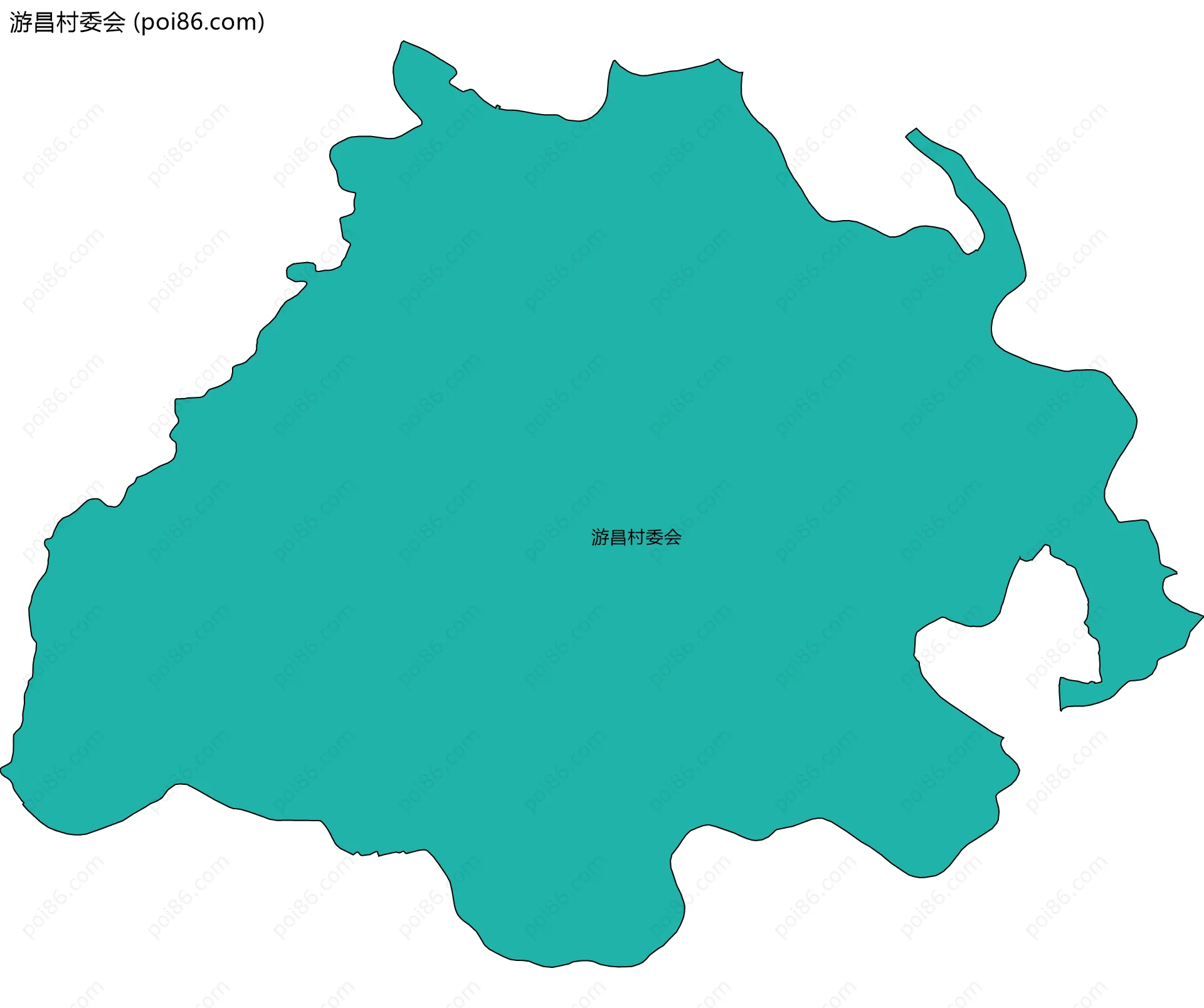 游昌村委会边界地图