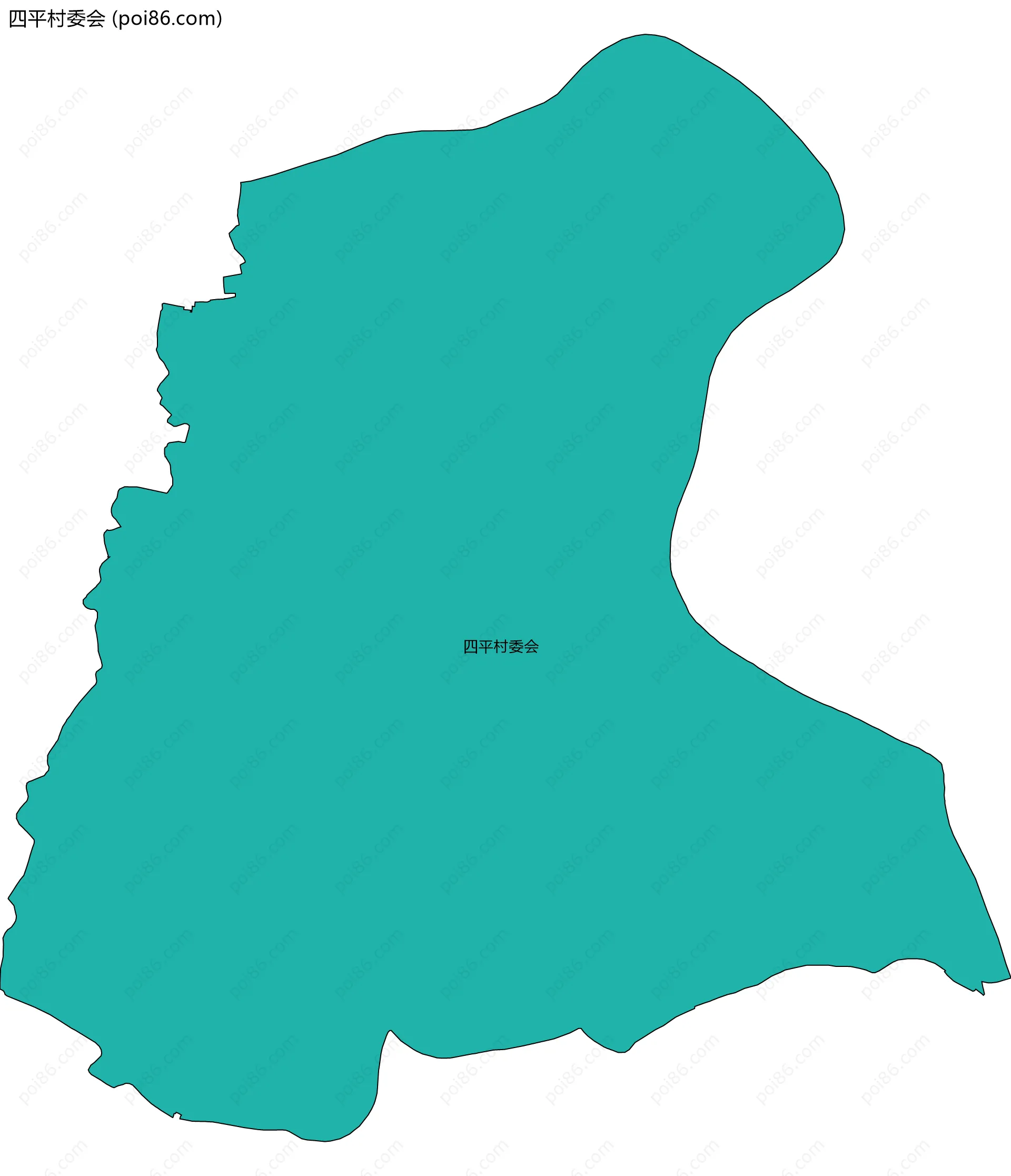 四平村委会边界地图