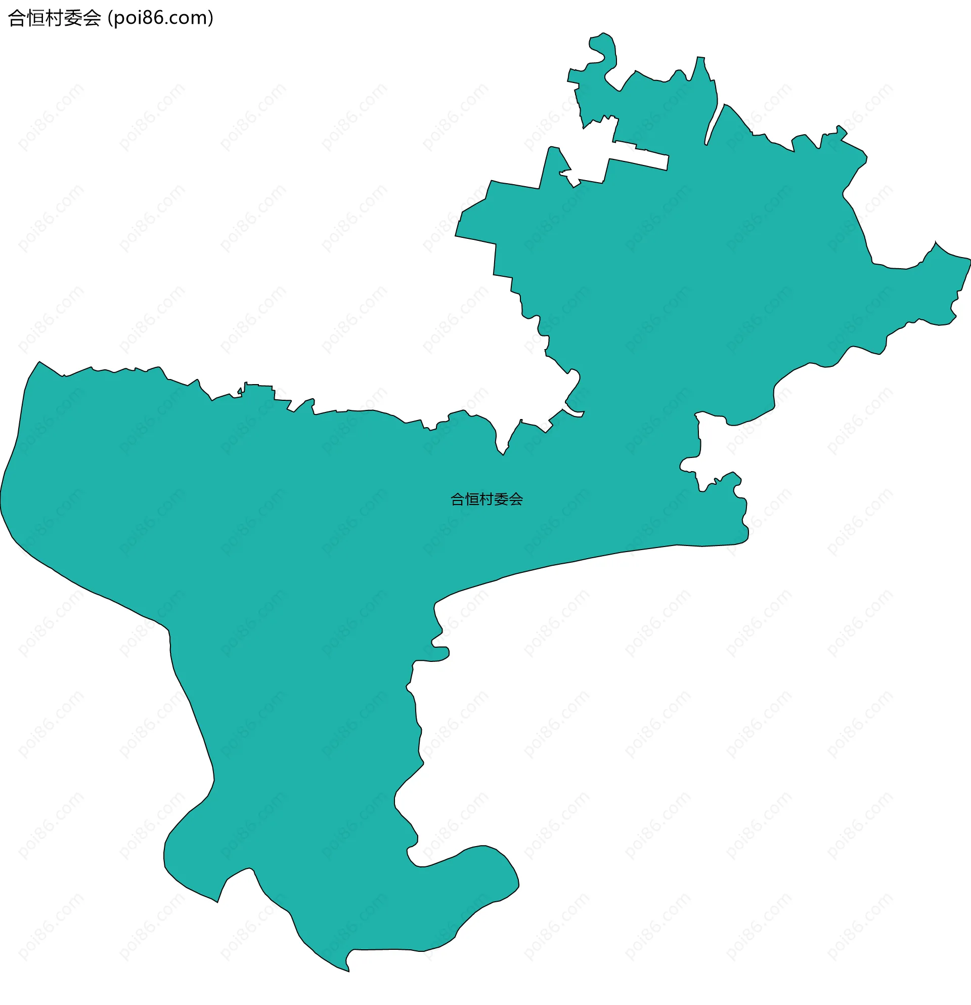 合恒村委会边界地图