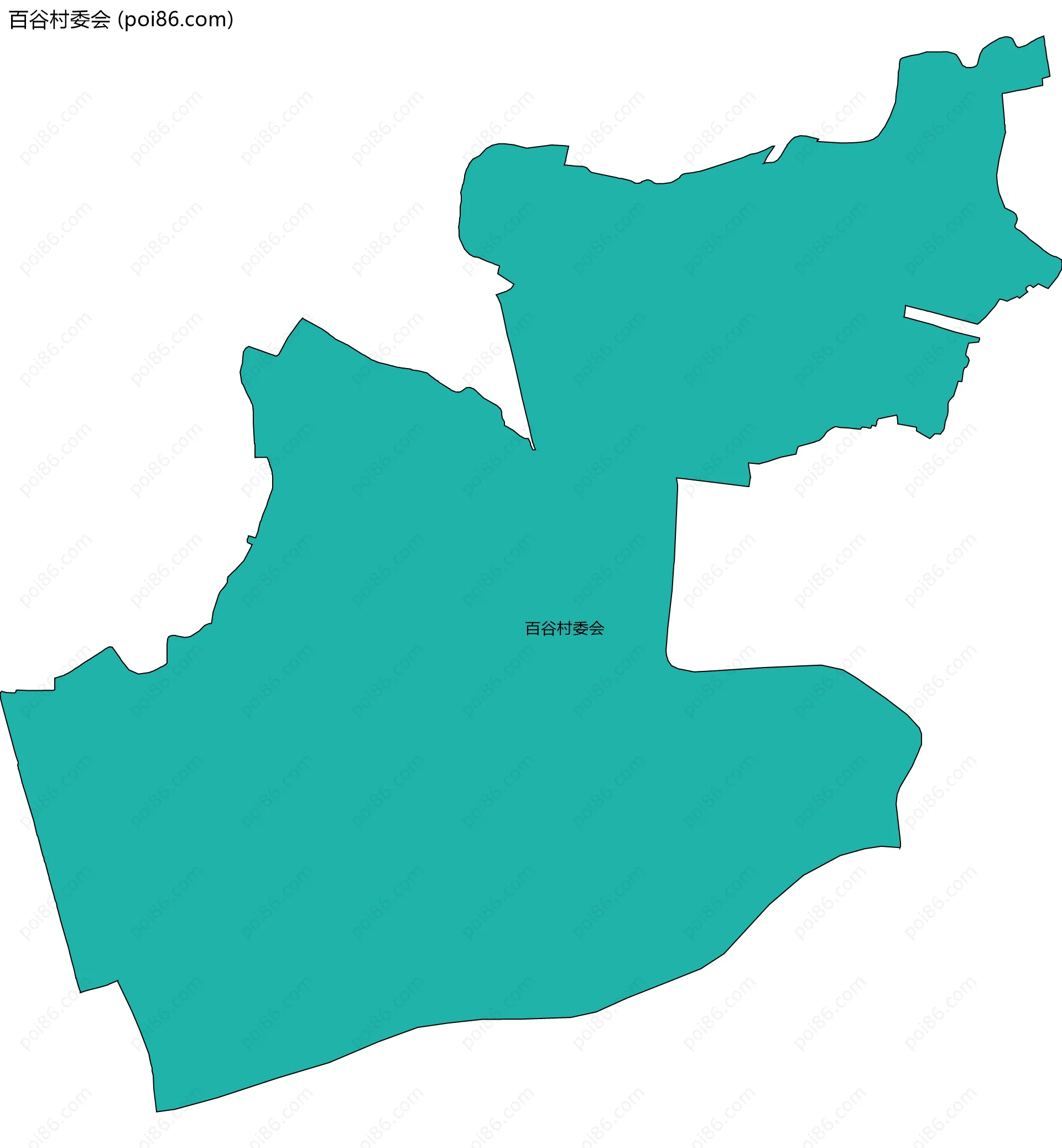 百谷村委会边界地图