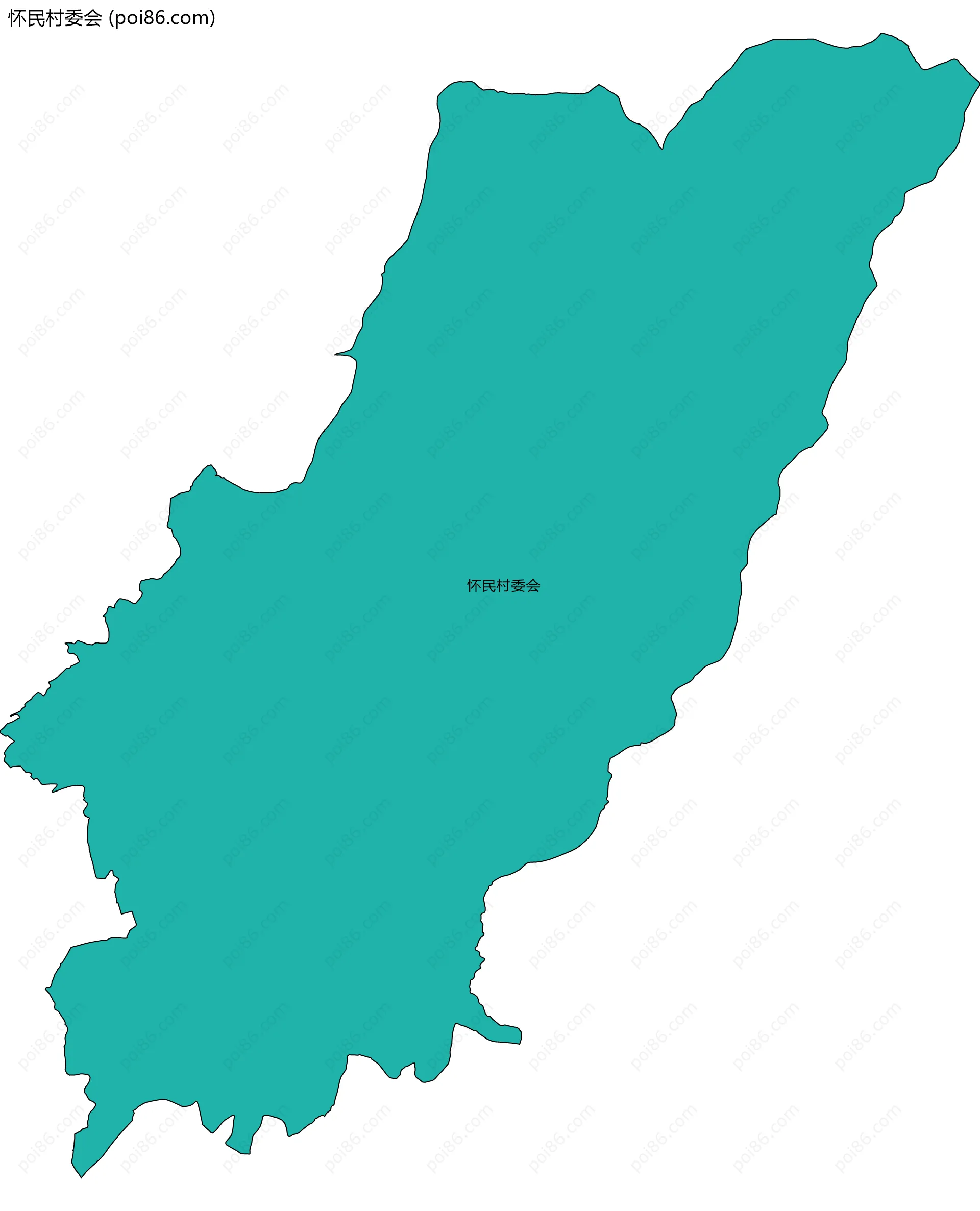 怀民村委会边界地图