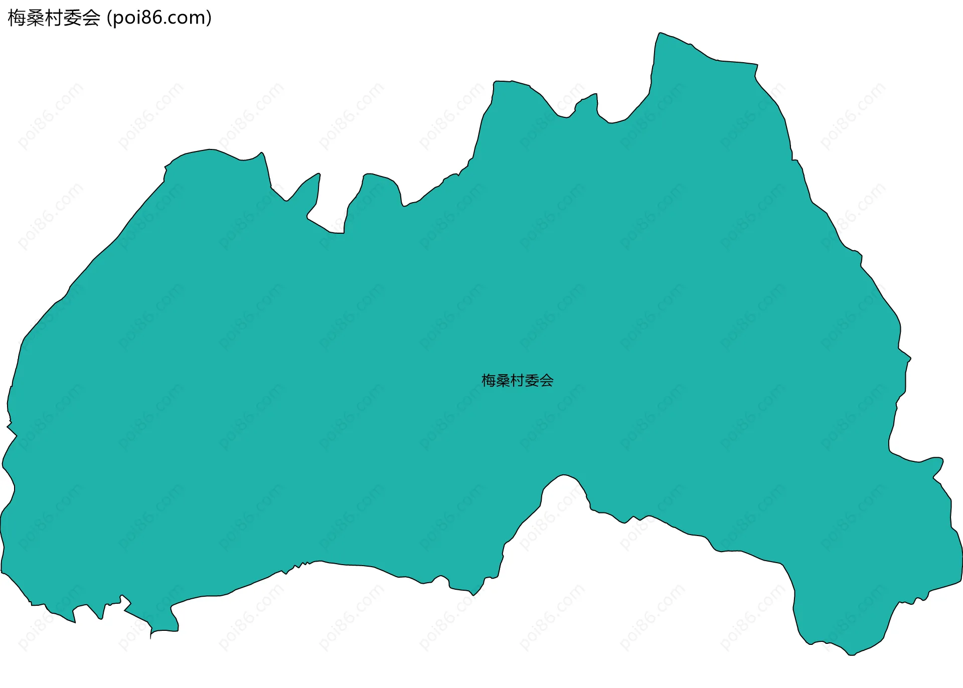 梅桑村委会边界地图