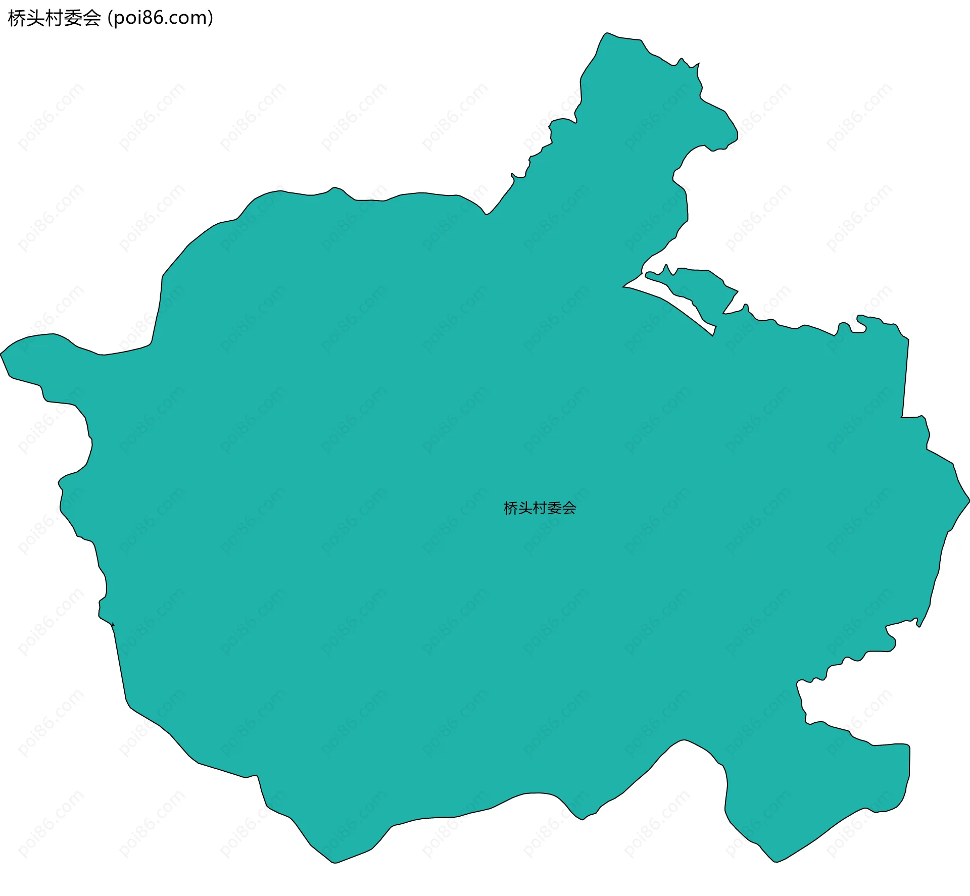 桥头村委会边界地图