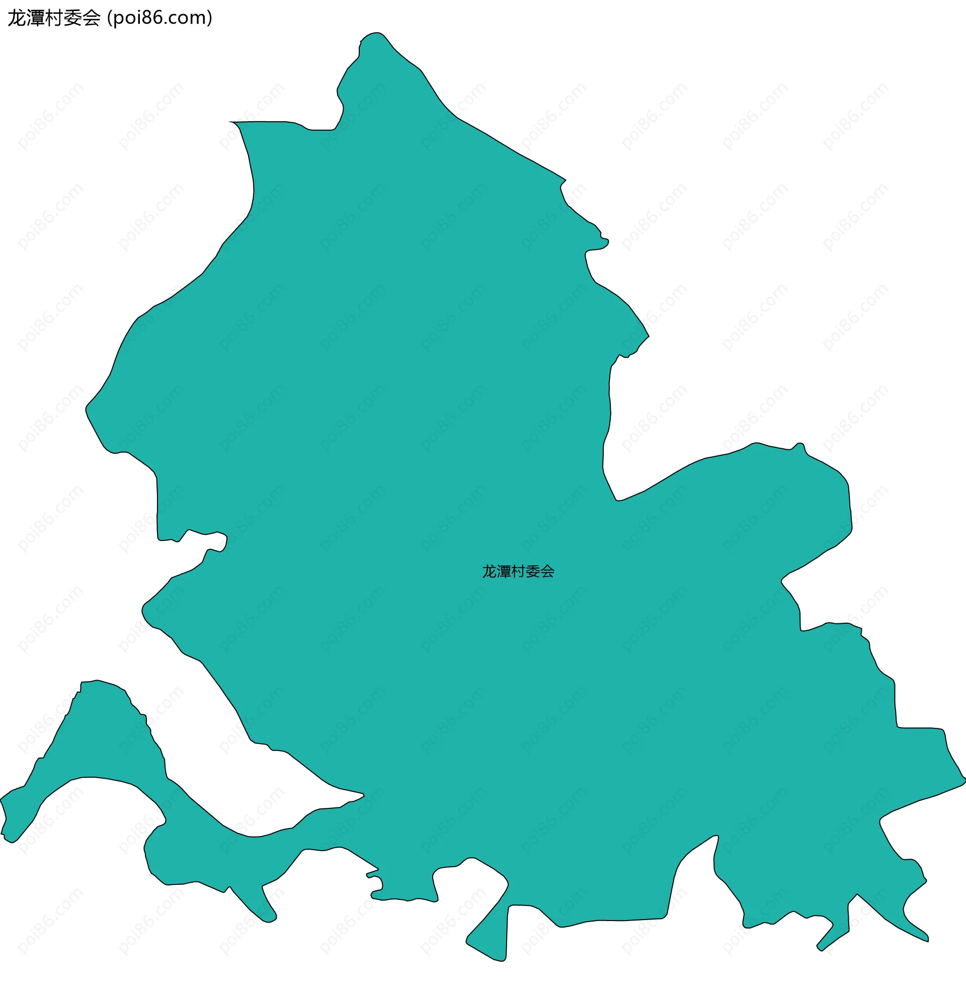 龙潭村委会边界地图