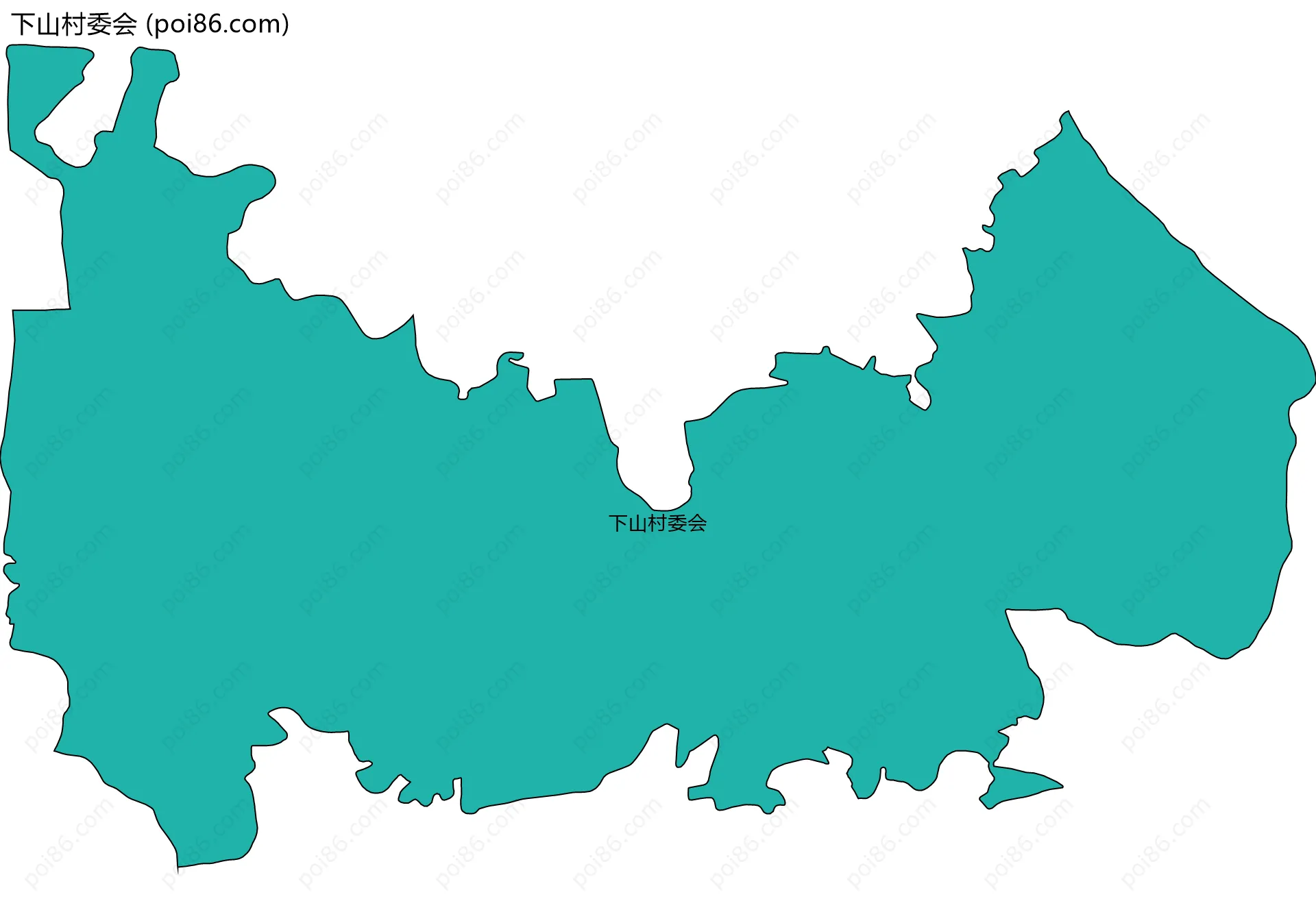 下山村委会边界地图