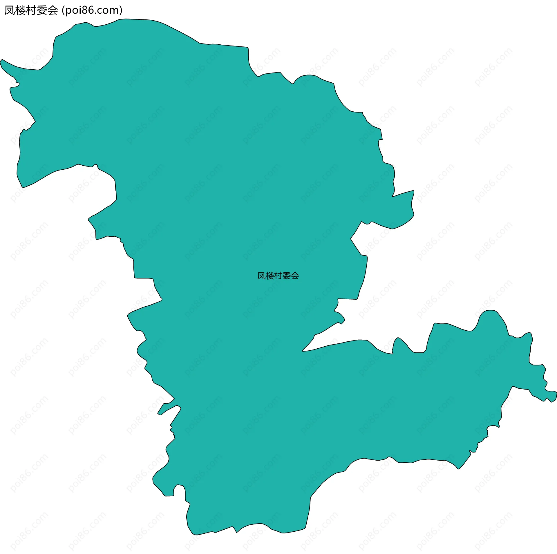 凤楼村委会边界地图