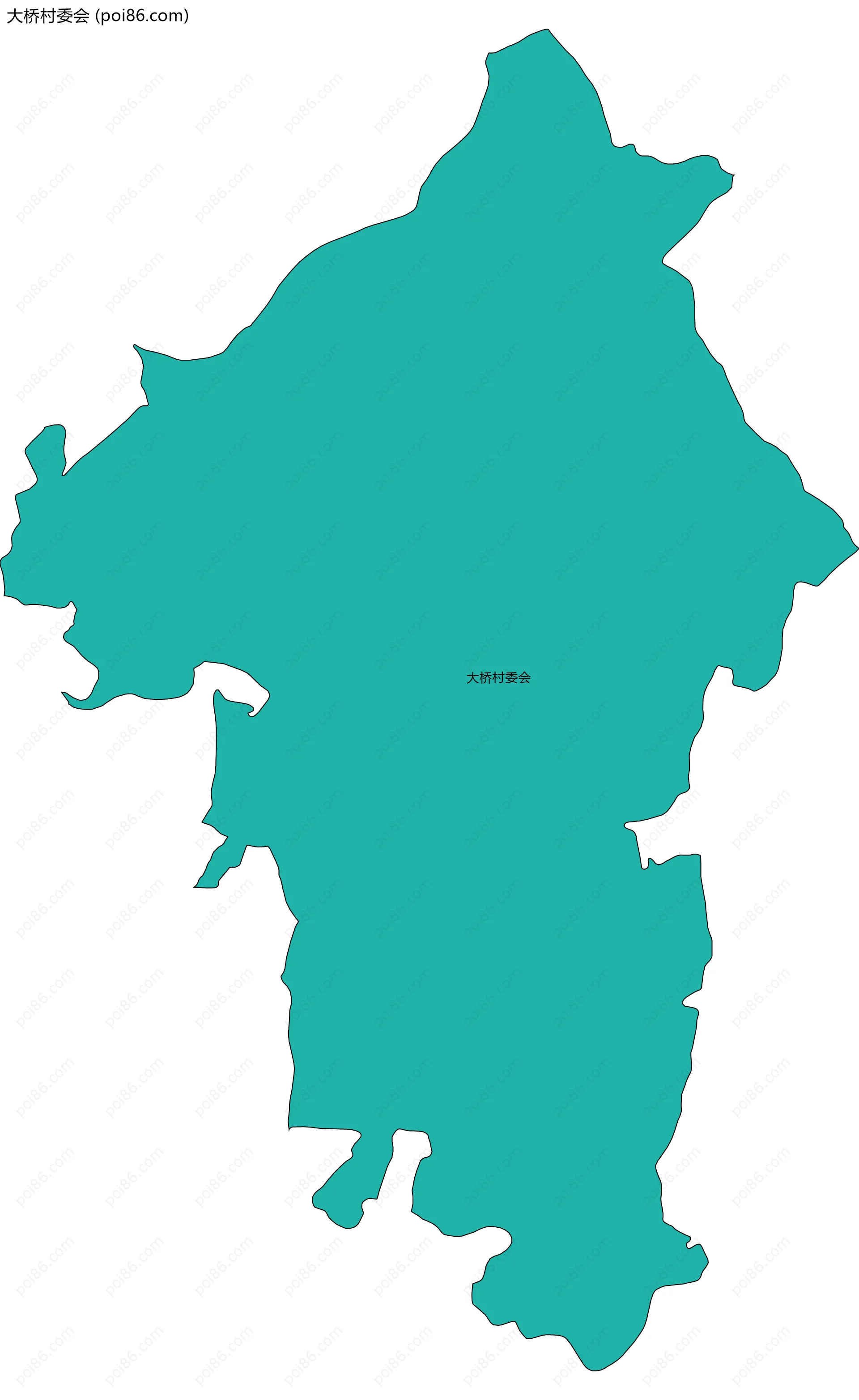 大桥村委会边界地图