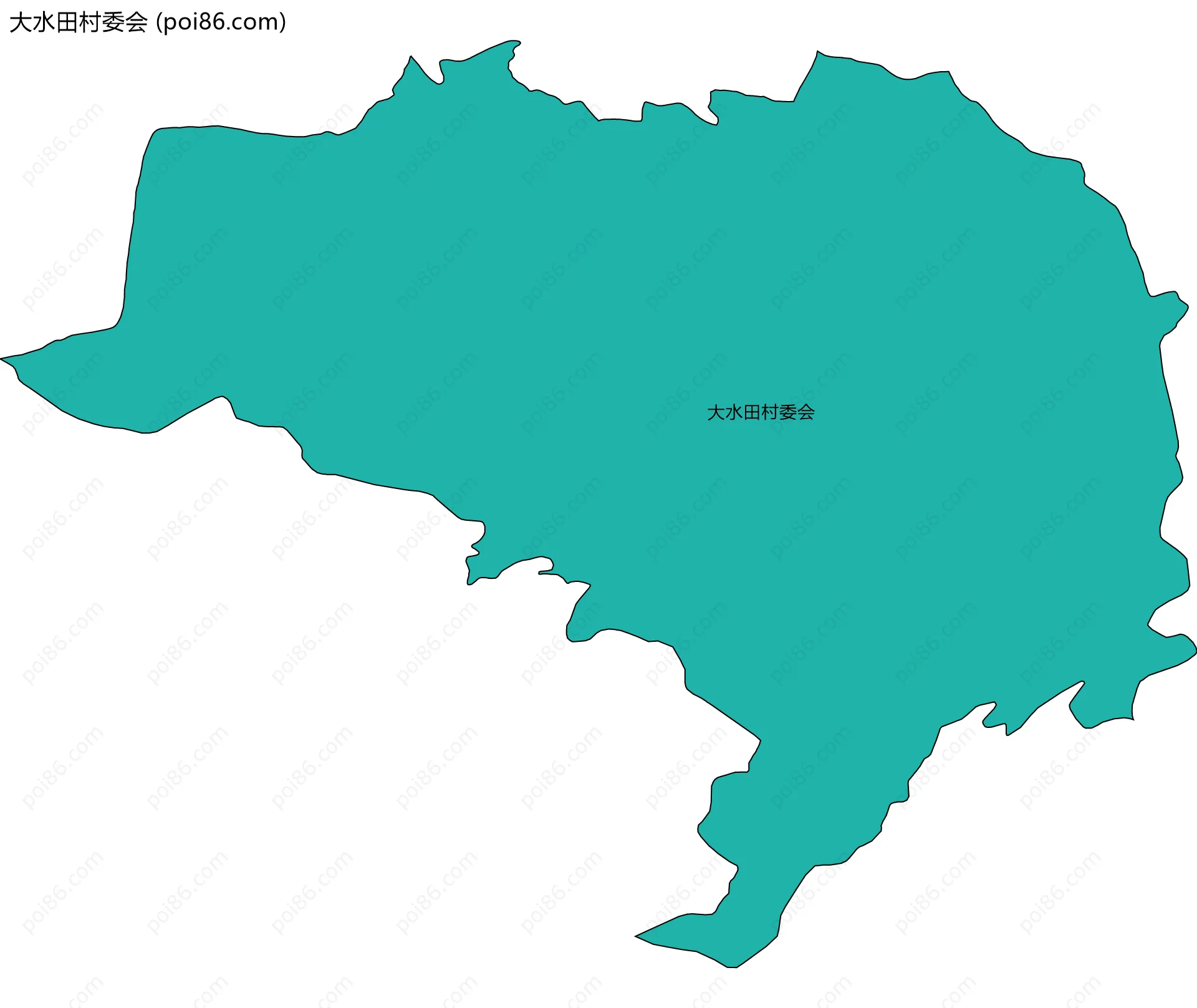 大水田村委会边界地图