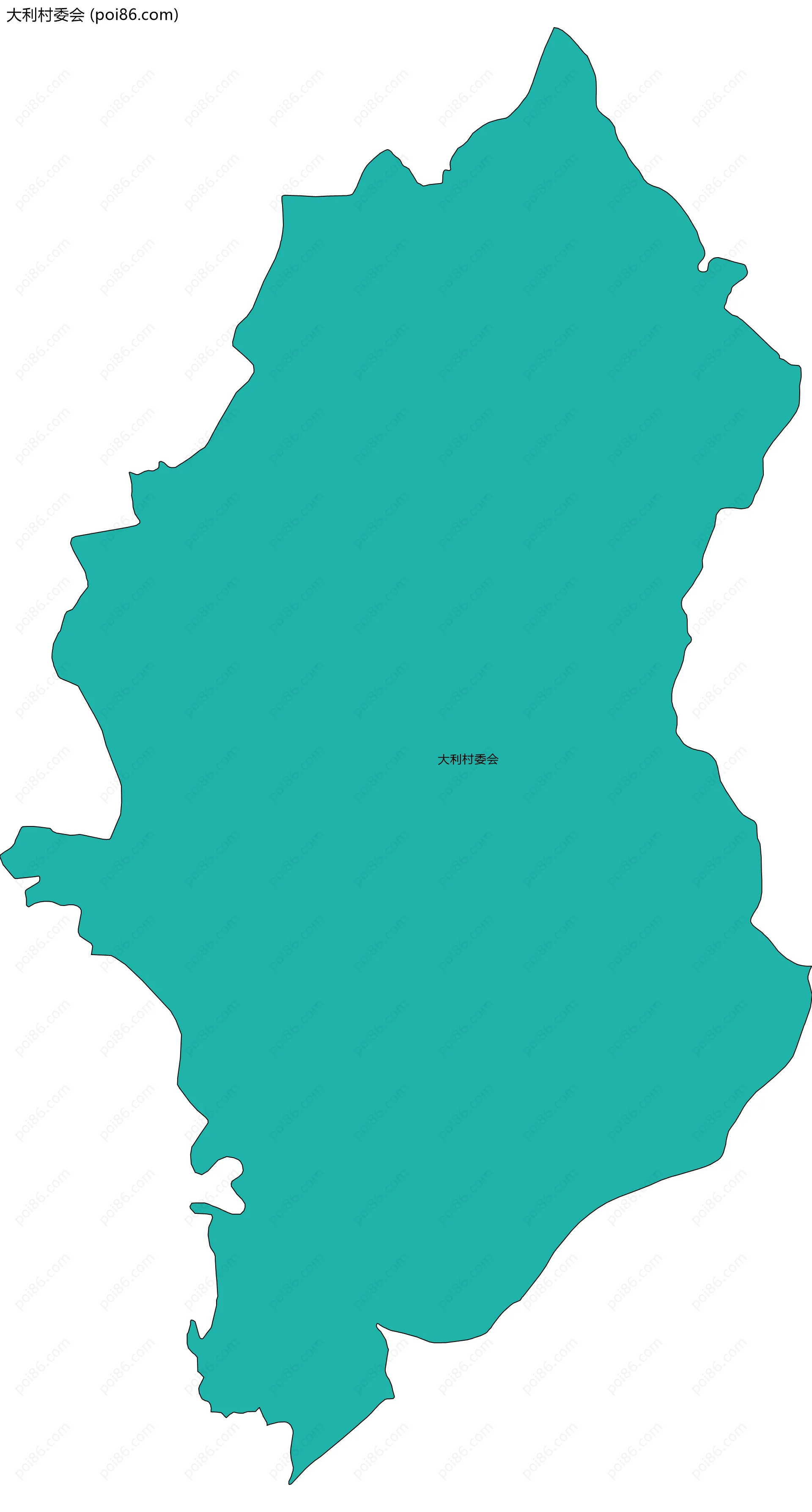 大利村委会边界地图