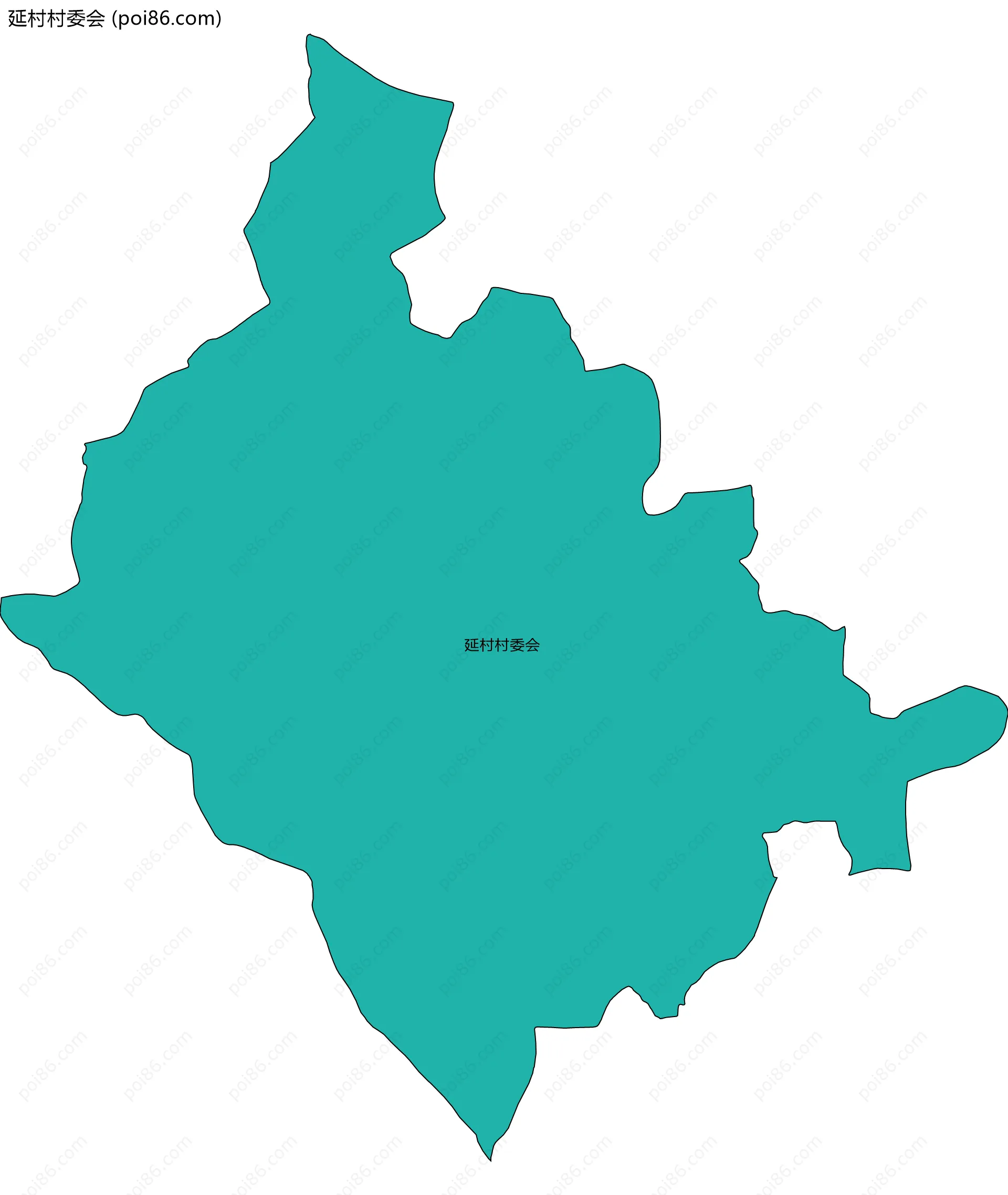 延村村委会边界地图