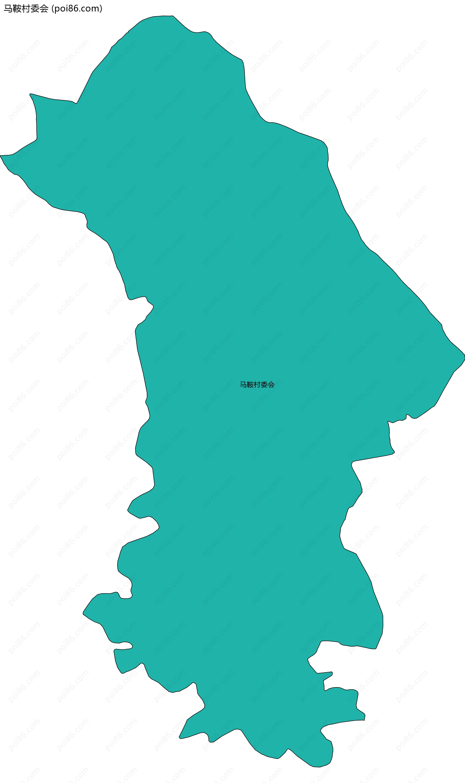 马鞍村委会边界地图