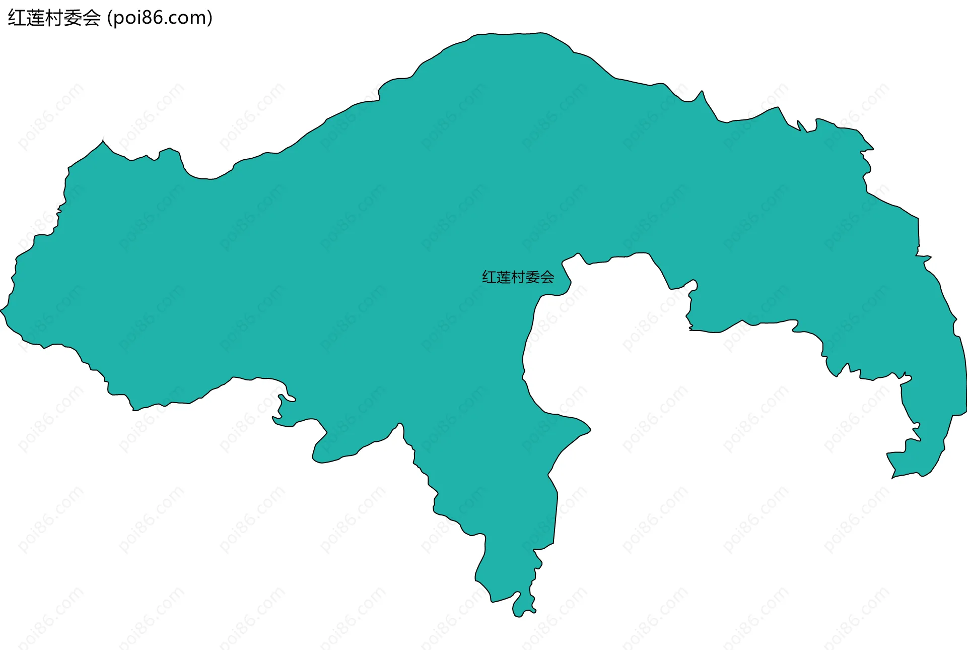 红莲村委会边界地图
