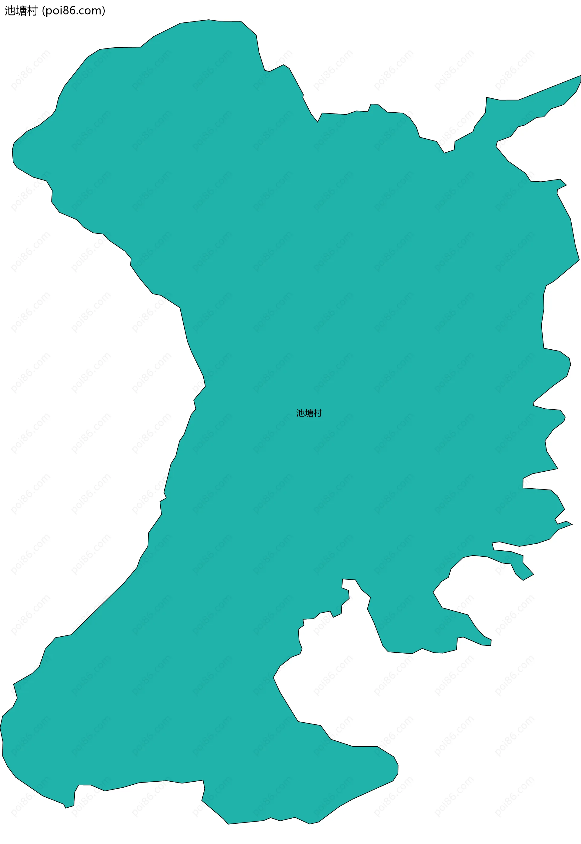 池塘村边界地图