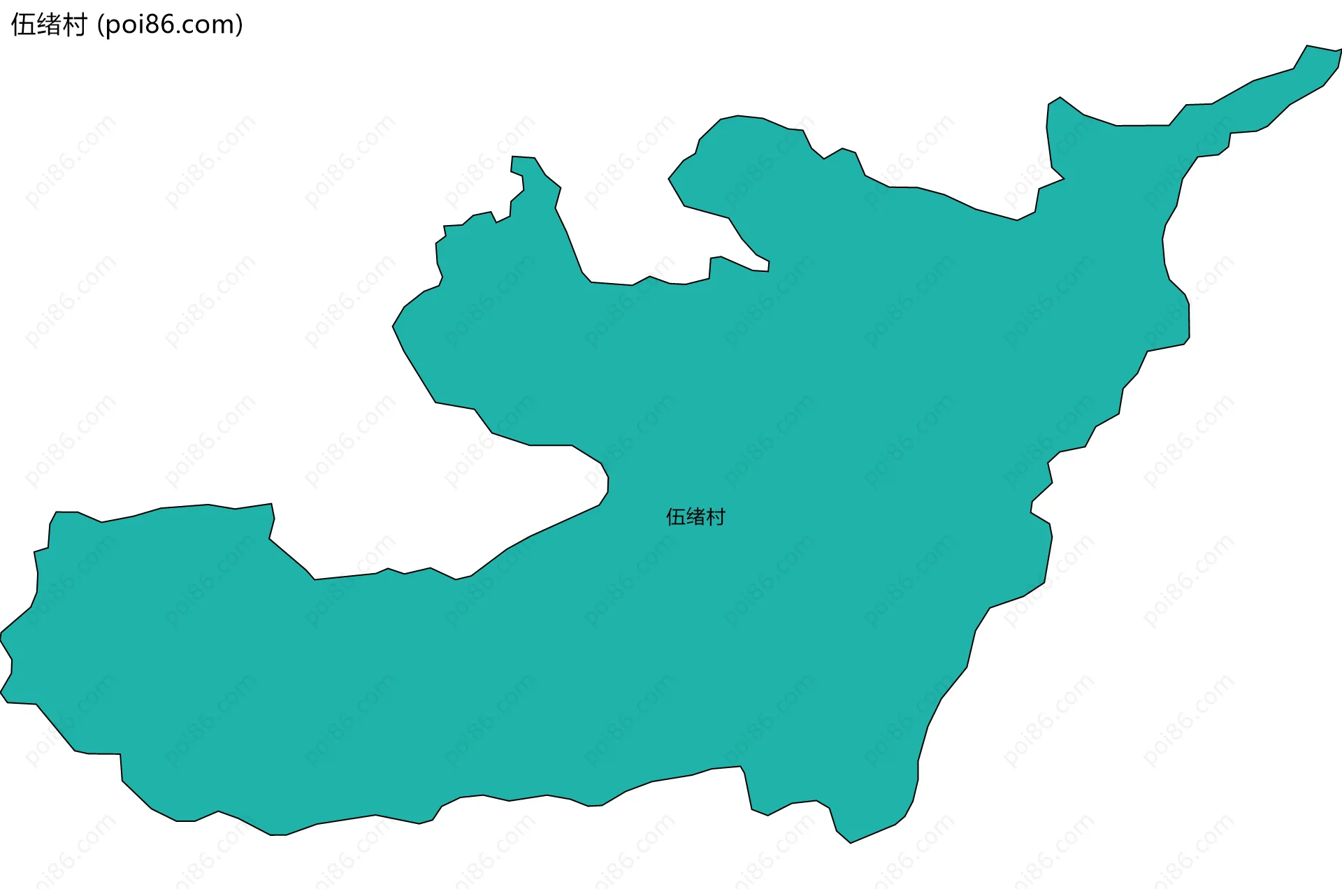 伍绪村边界地图