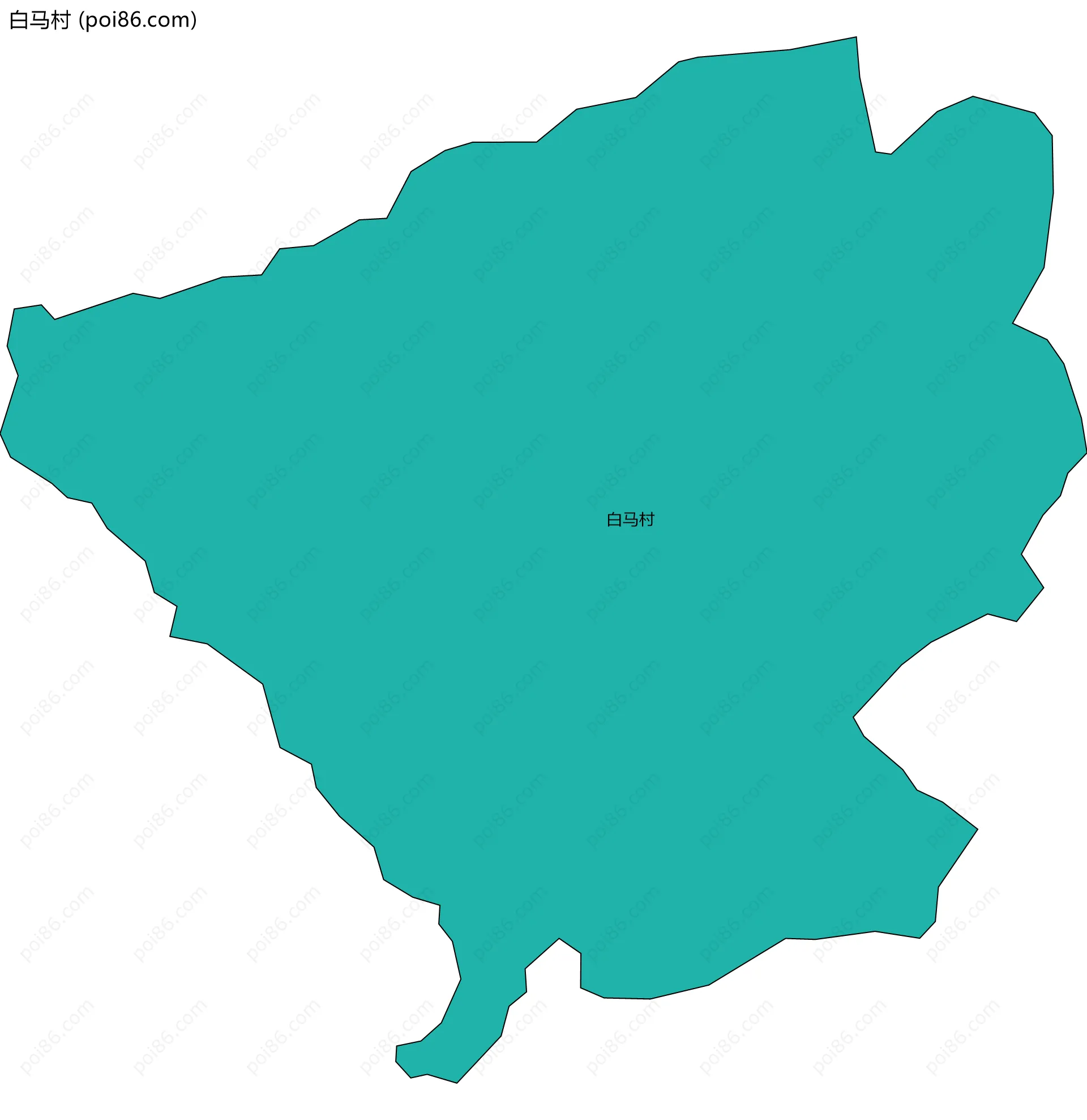 白马村边界地图