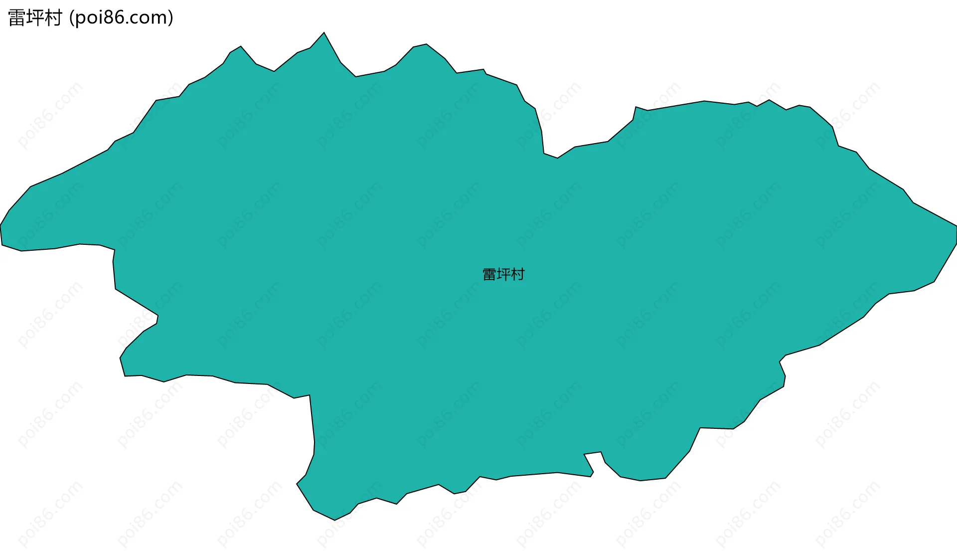 雷坪村边界地图