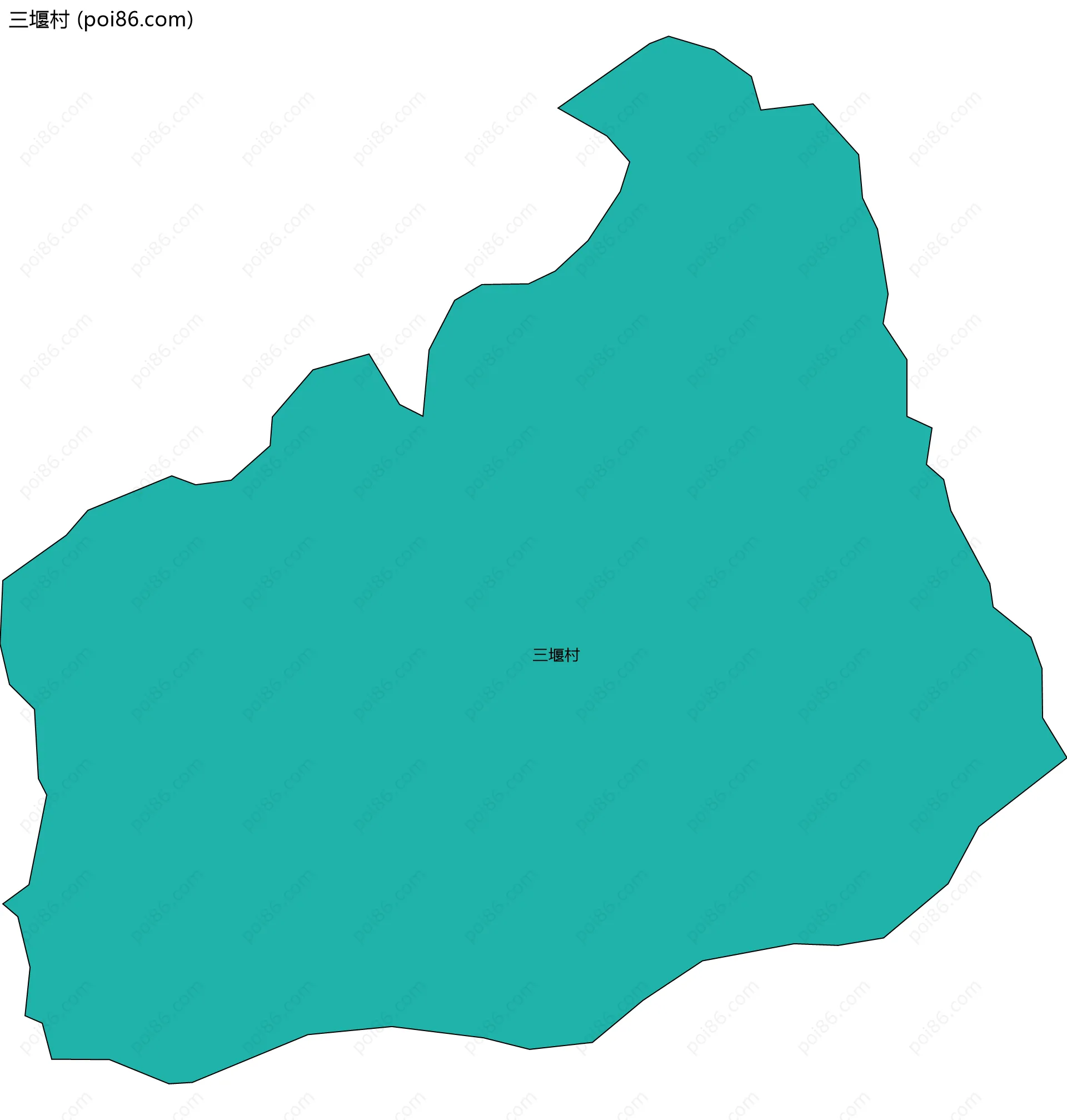 三堰村边界地图