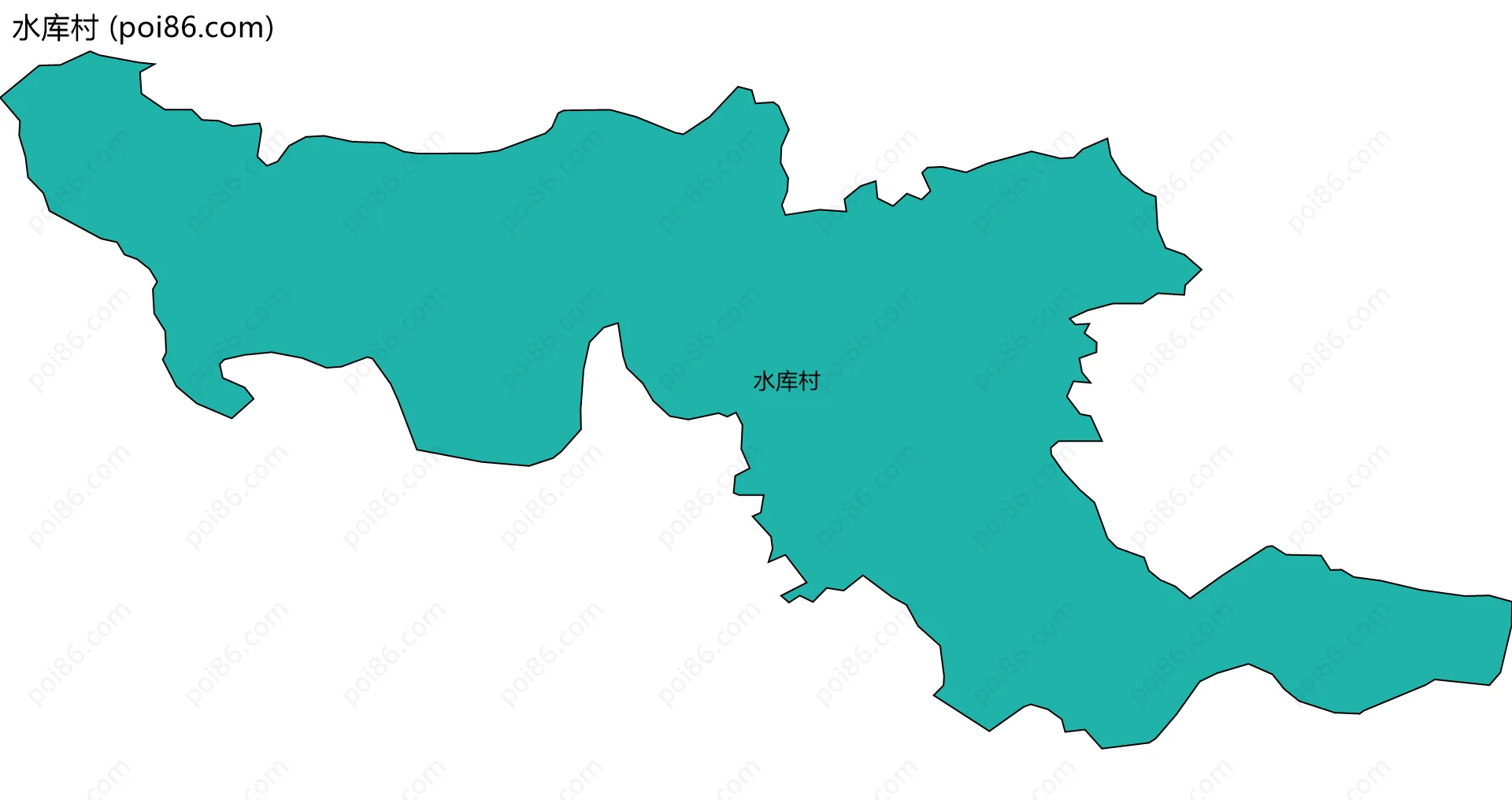 水库村边界地图