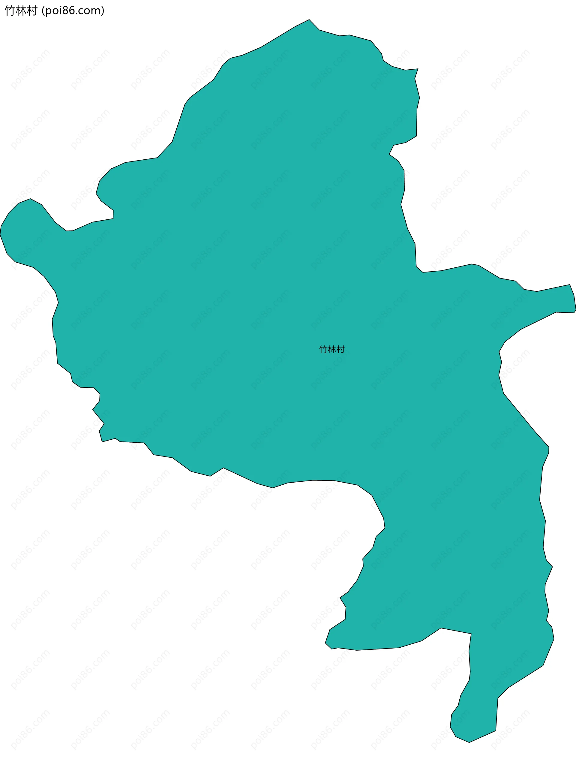 竹林村边界地图