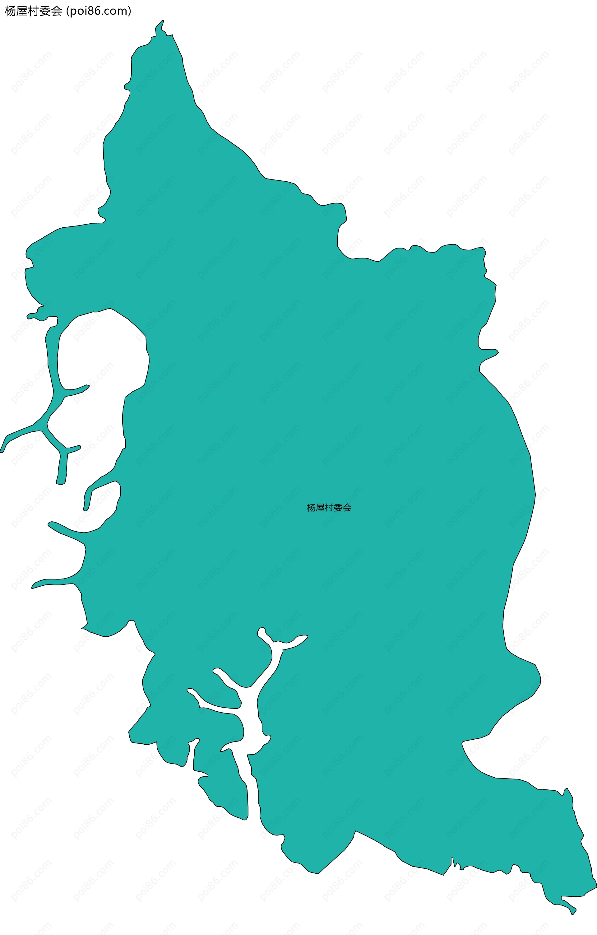 杨屋村委会边界地图