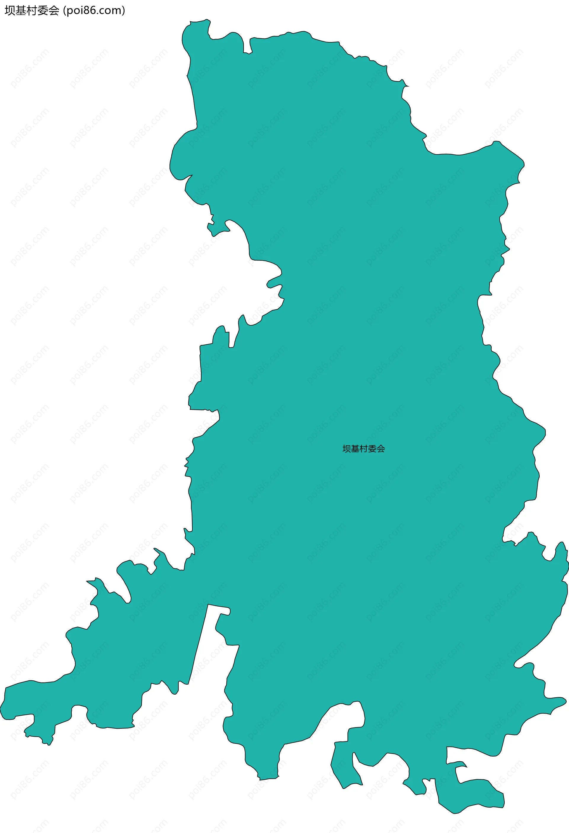 坝基村委会边界地图