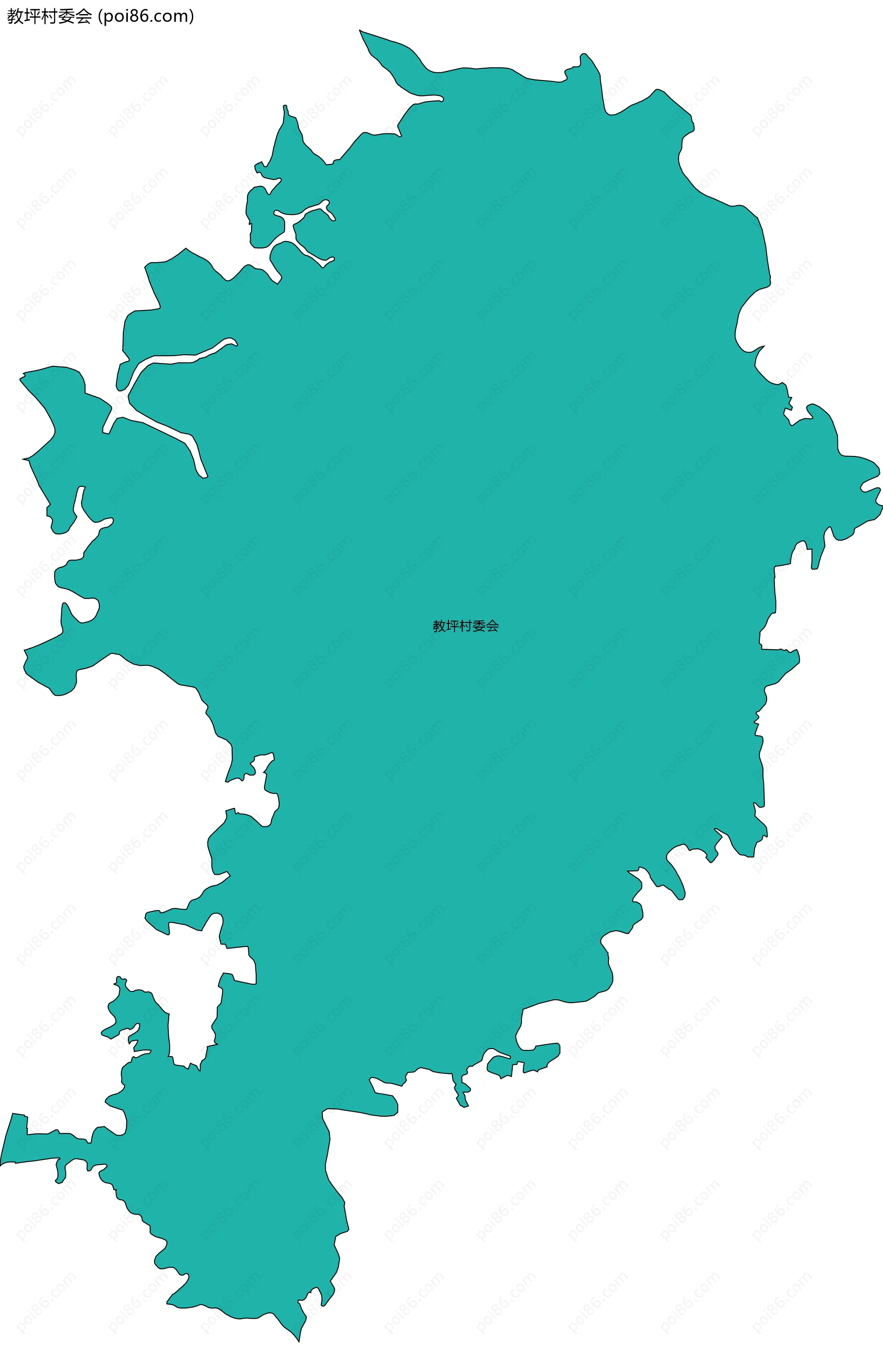 教坪村委会边界地图