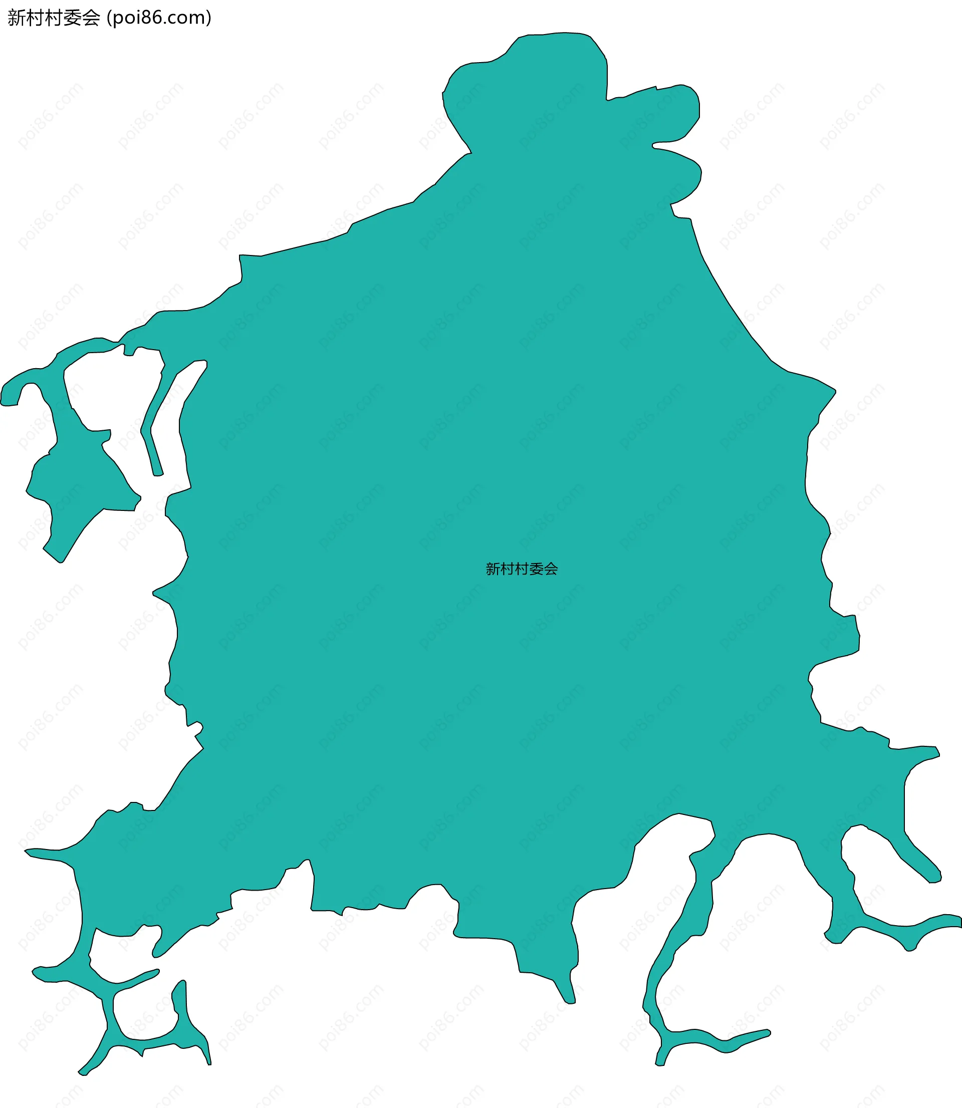 新村村委会边界地图