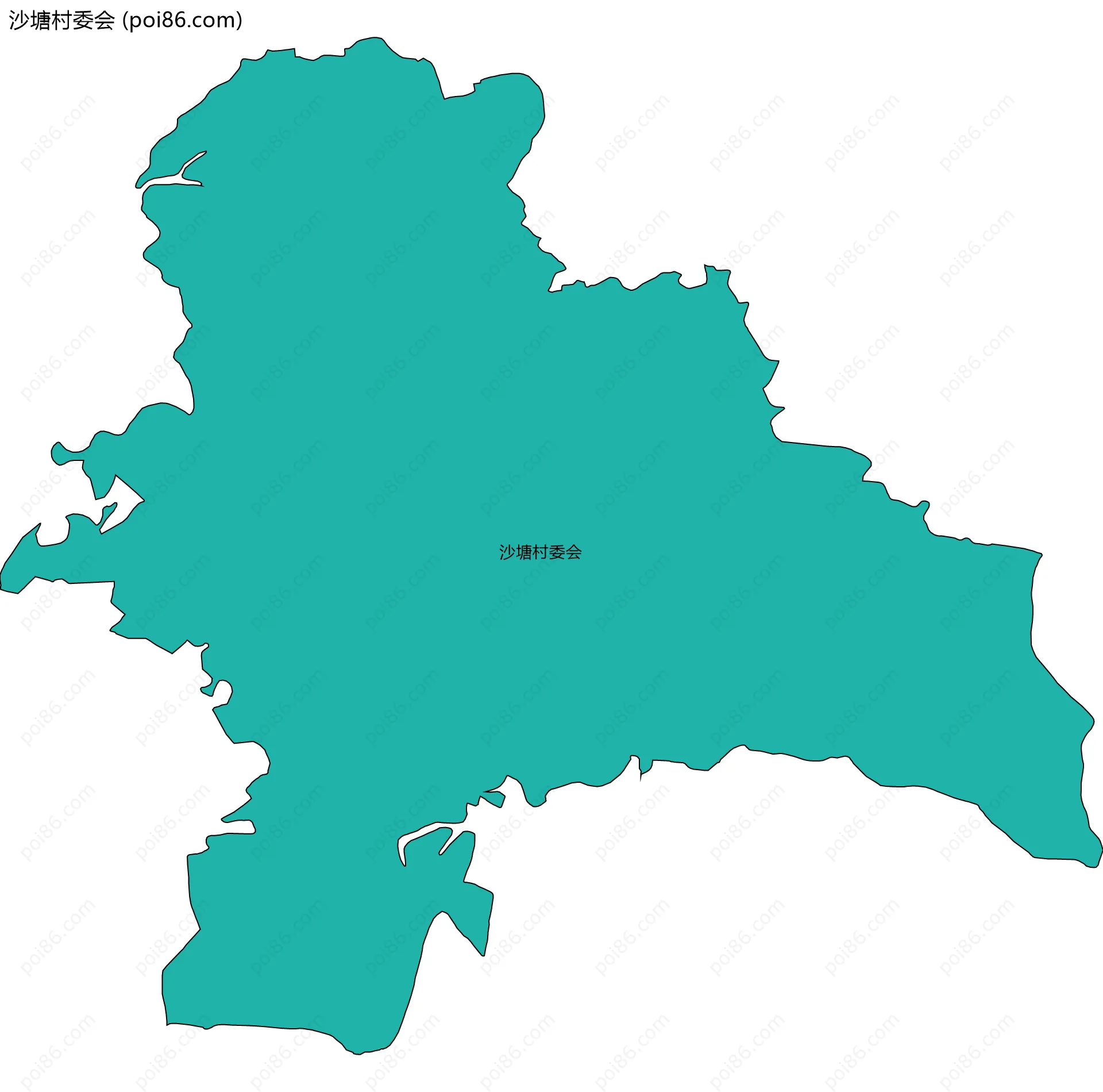 沙塘村委会边界地图