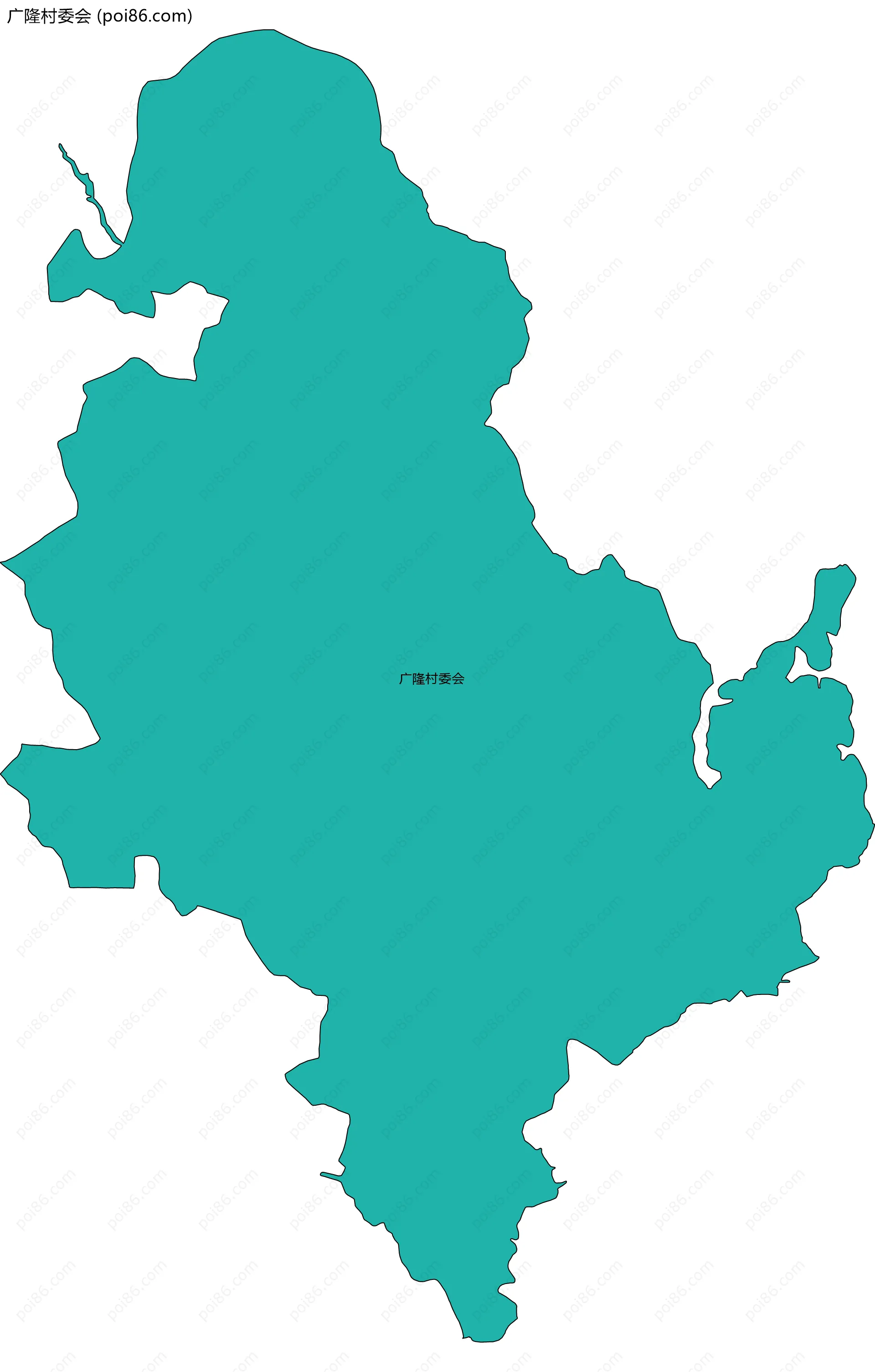 广隆村委会边界地图